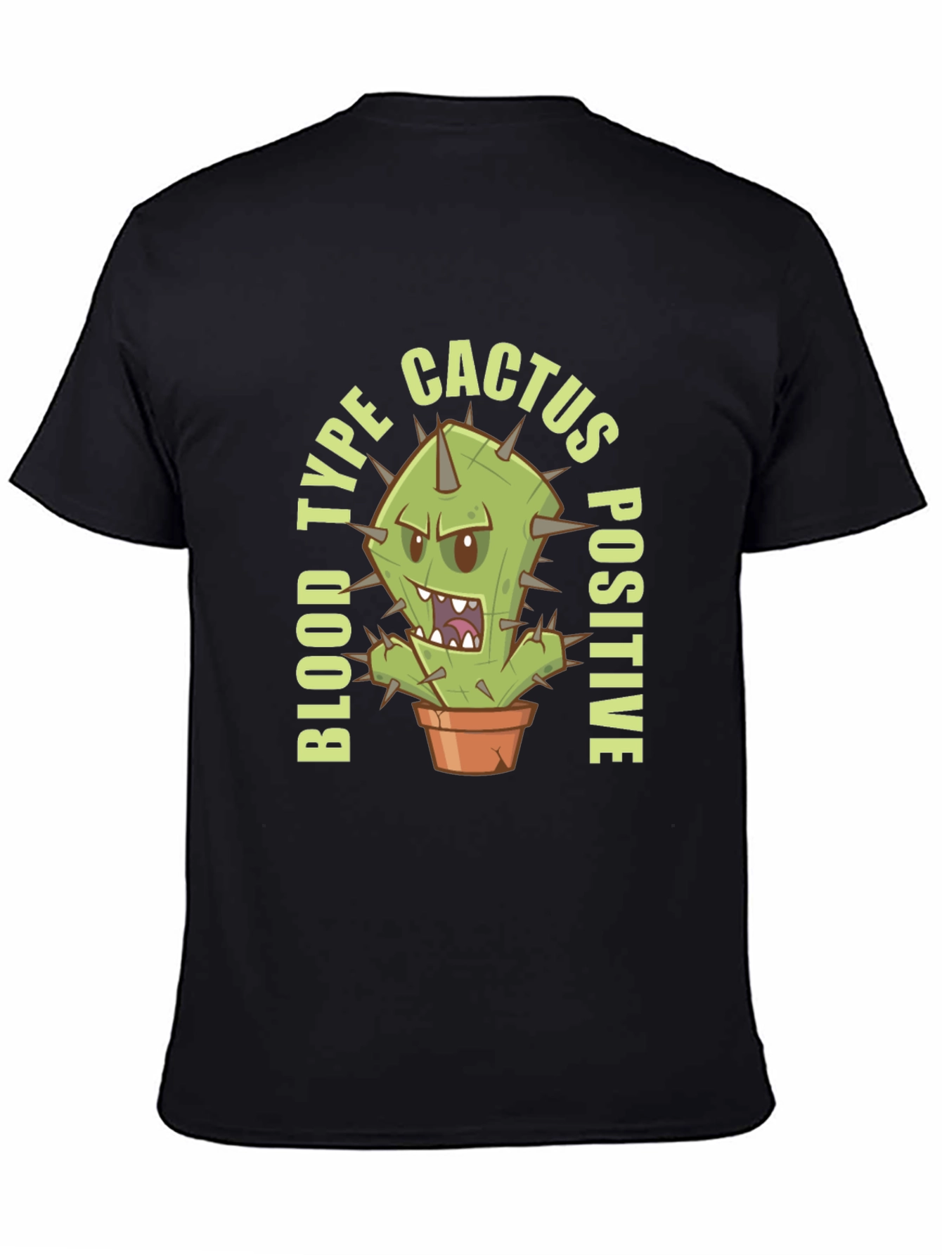 Cactus Blood Type Positive Funny T-Shirt
