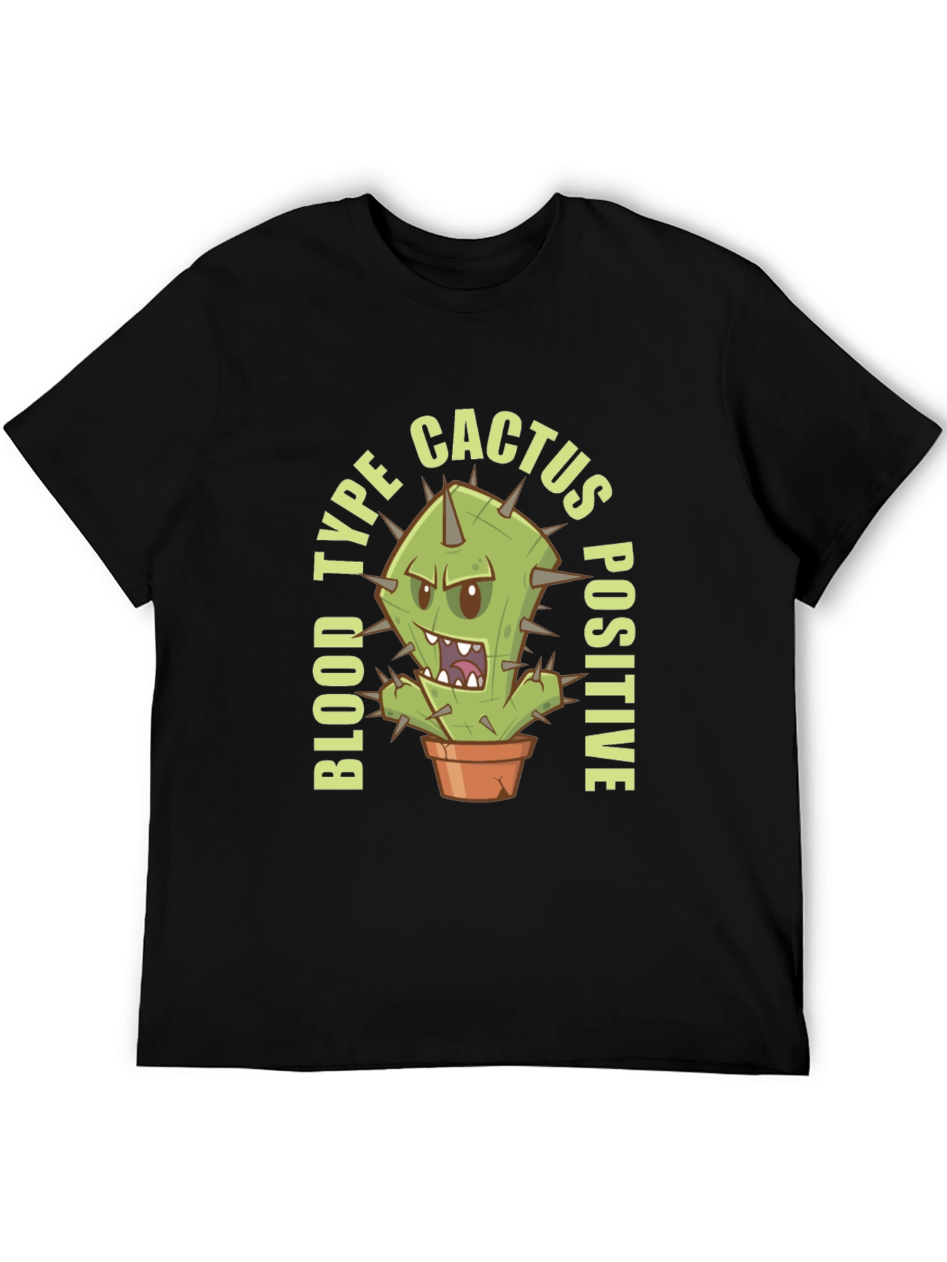 Cactus Blood Type Positive Funny T-Shirt