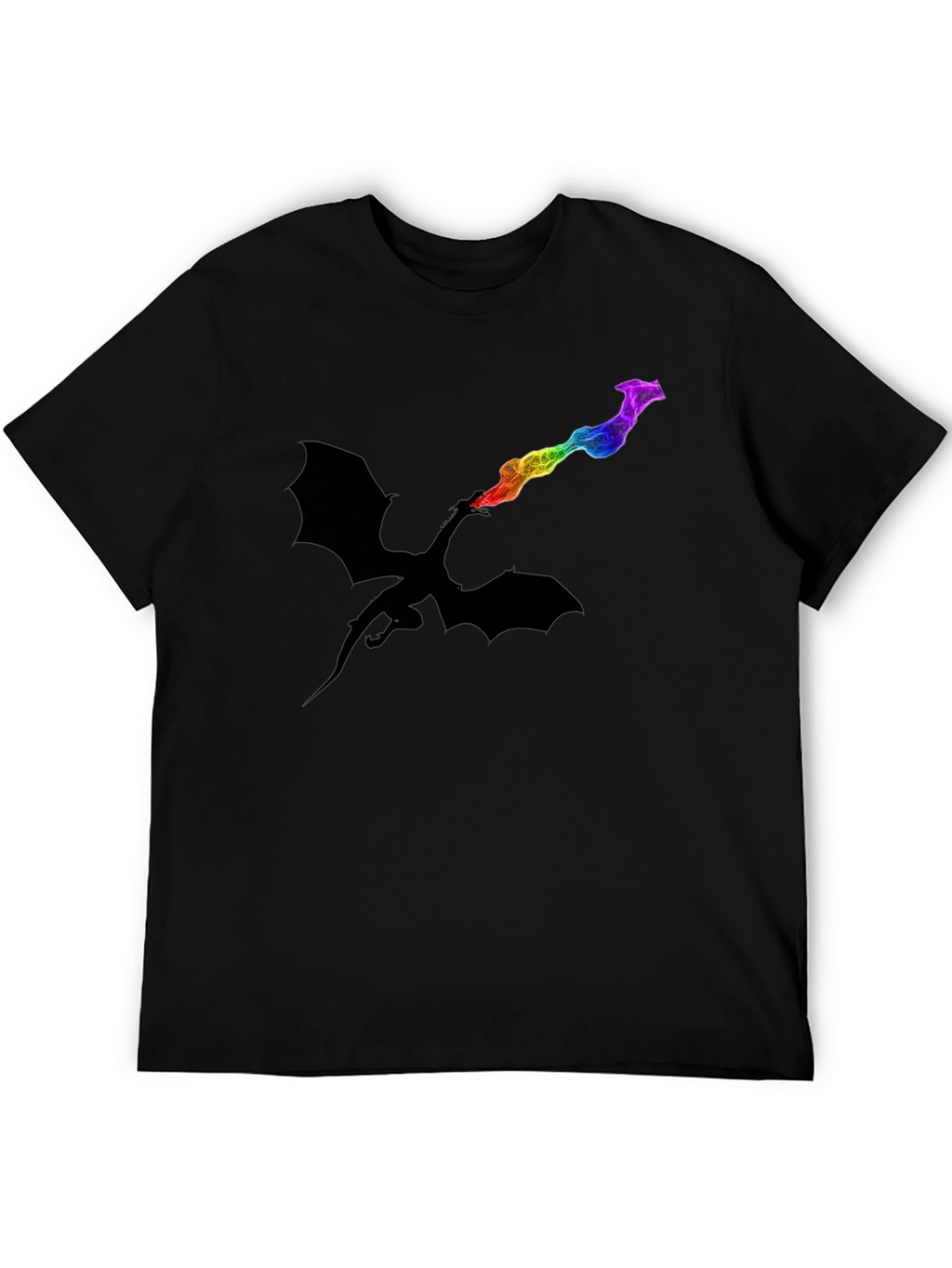 Dragon Fire Rainbow Graphic T-Shirt