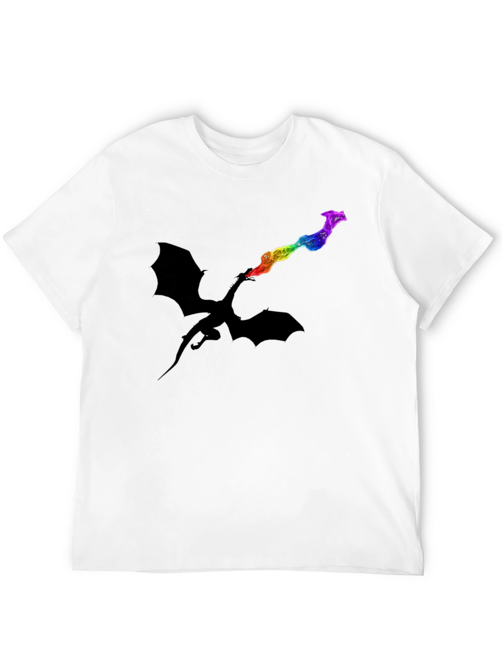 Dragon Fire Rainbow Graphic T-Shirt