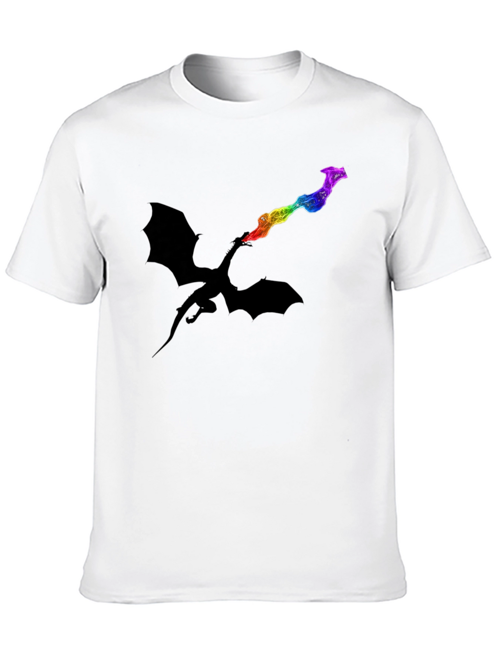 Dragon Fire Rainbow Graphic T-Shirt
