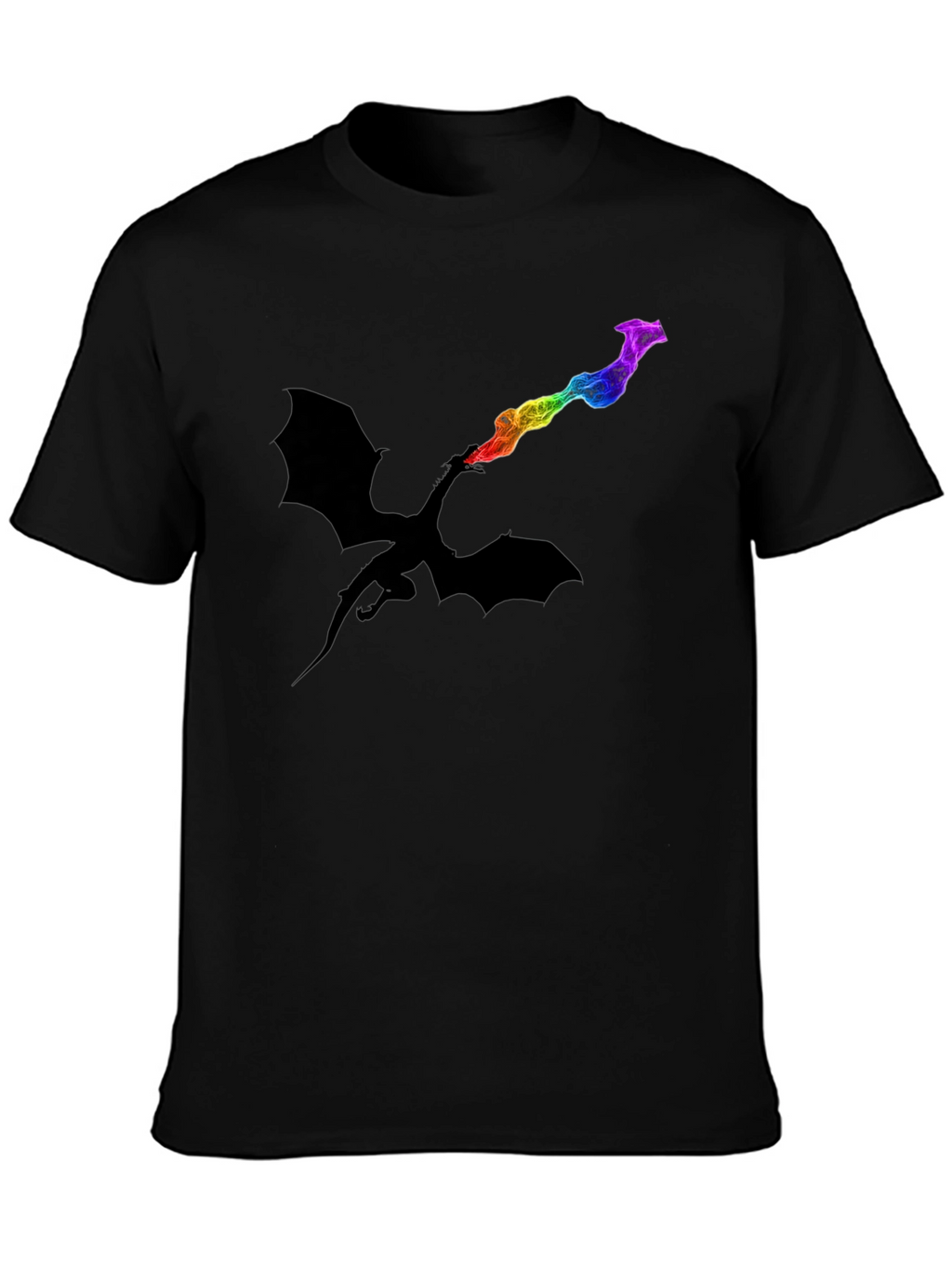 Dragon Fire Rainbow Graphic T-Shirt