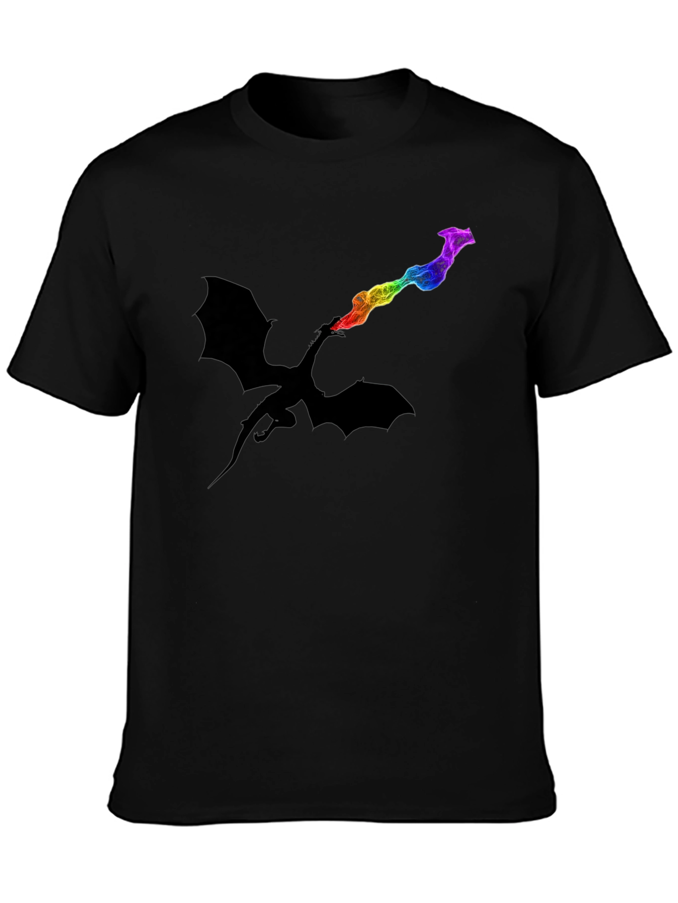 Dragon Fire Rainbow Graphic T-Shirt