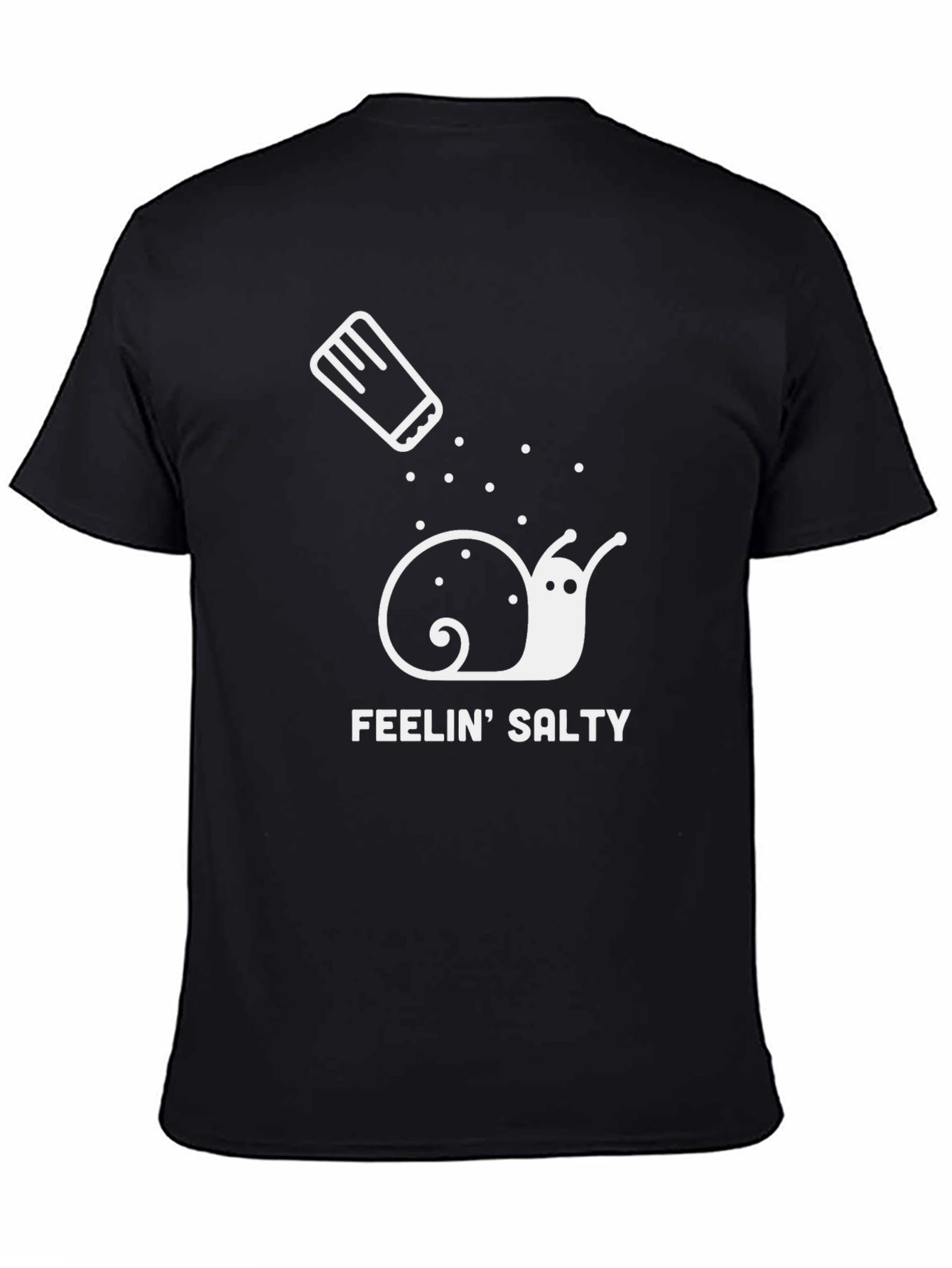 Feelin Salty Snail Graphic T-Shirt - Black Cotton
