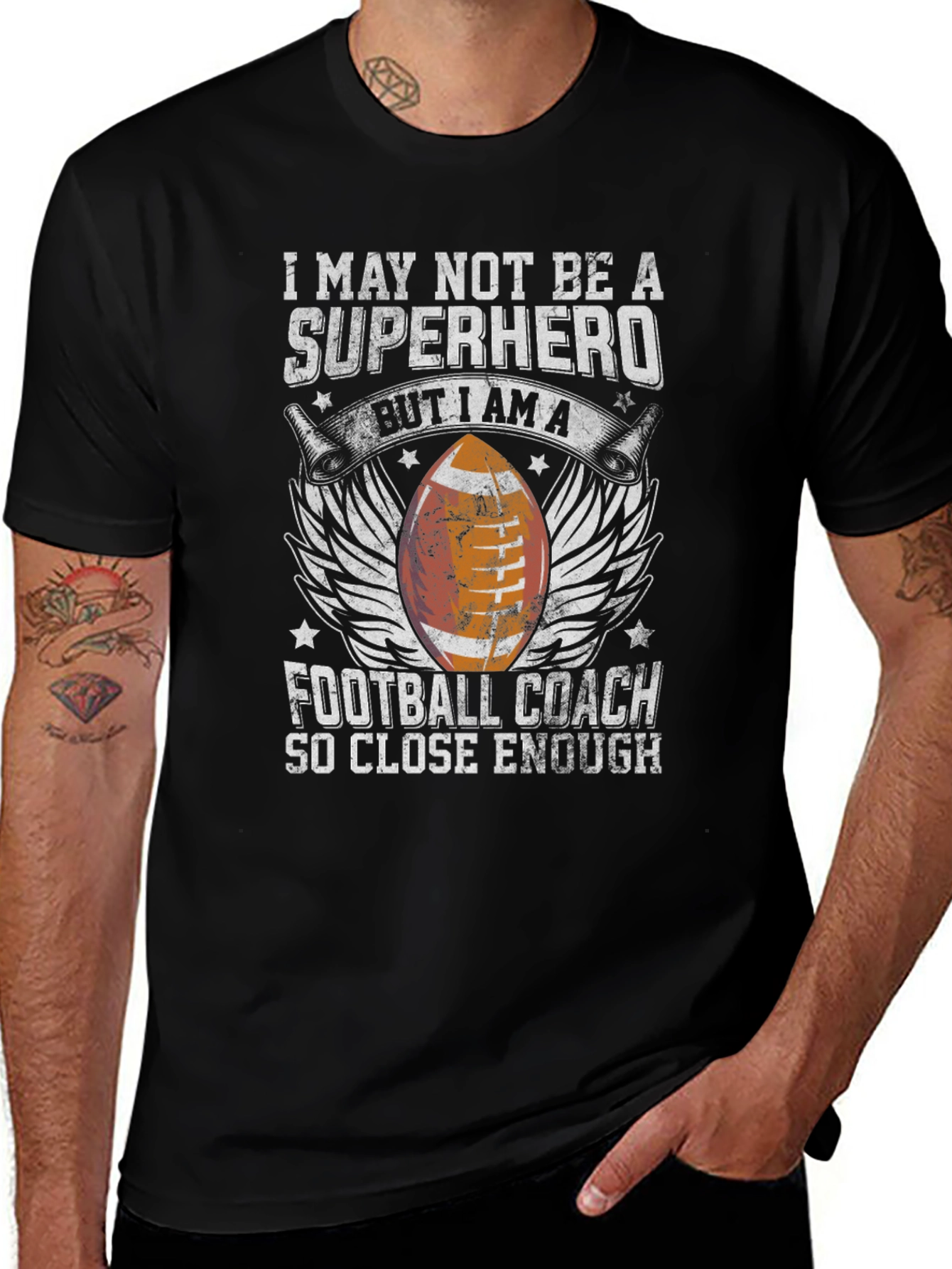 Football Coach Graphic T-Shirt - So Close Enough