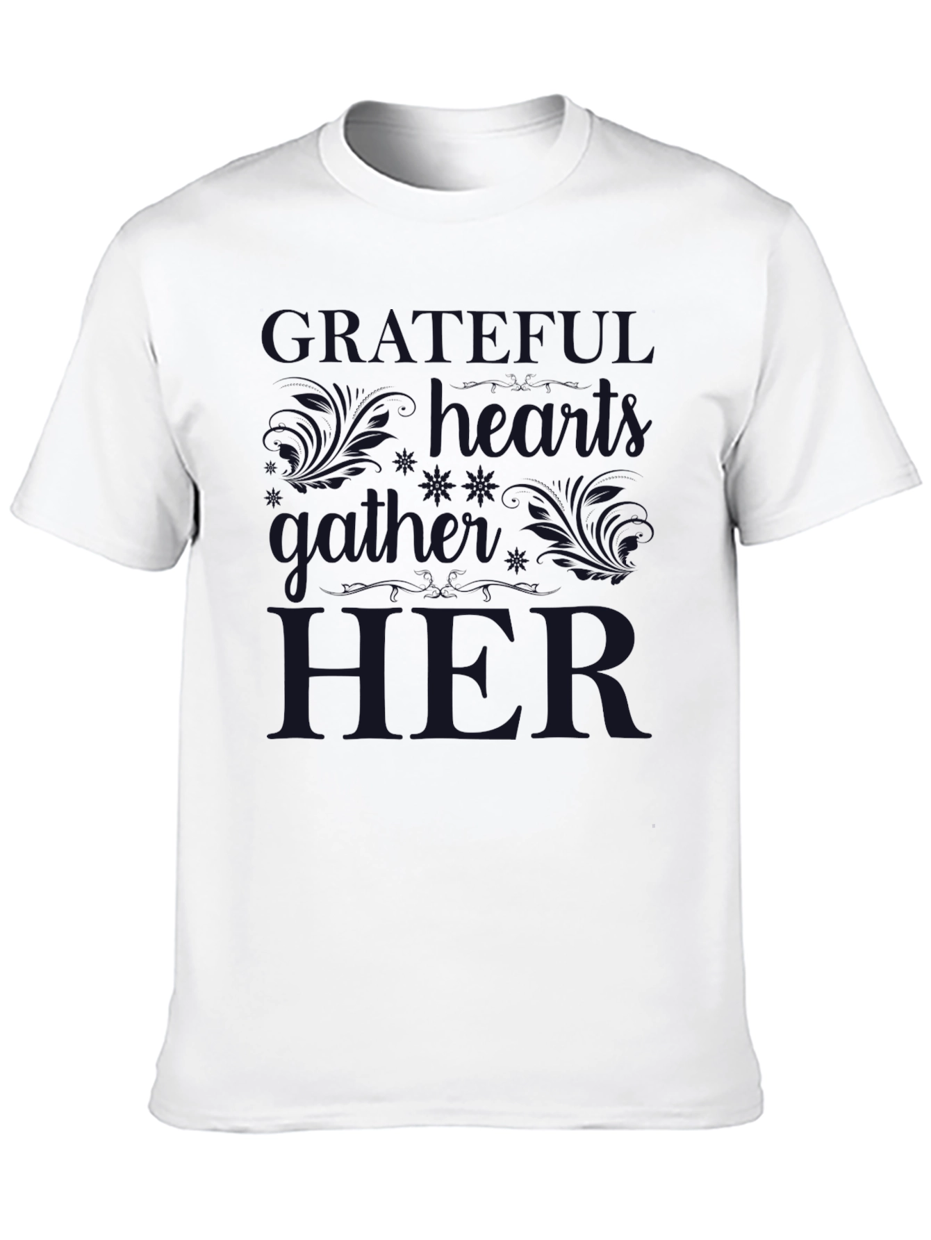 Grateful Hearts Gather Here Graphic T-Shirt