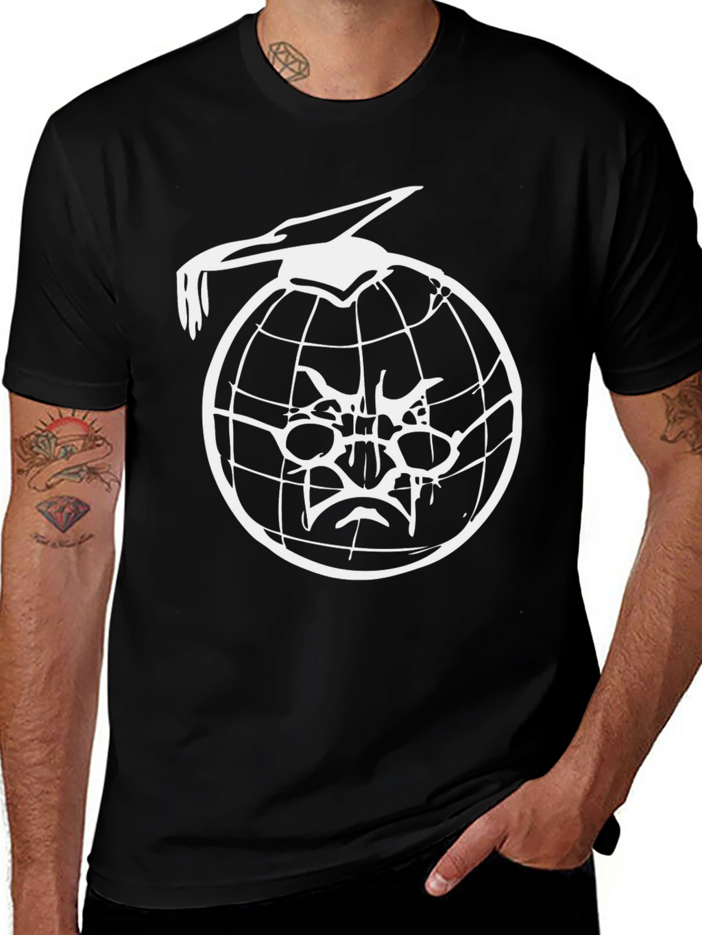 Globus Grenade Graphic T-Shirt - Black