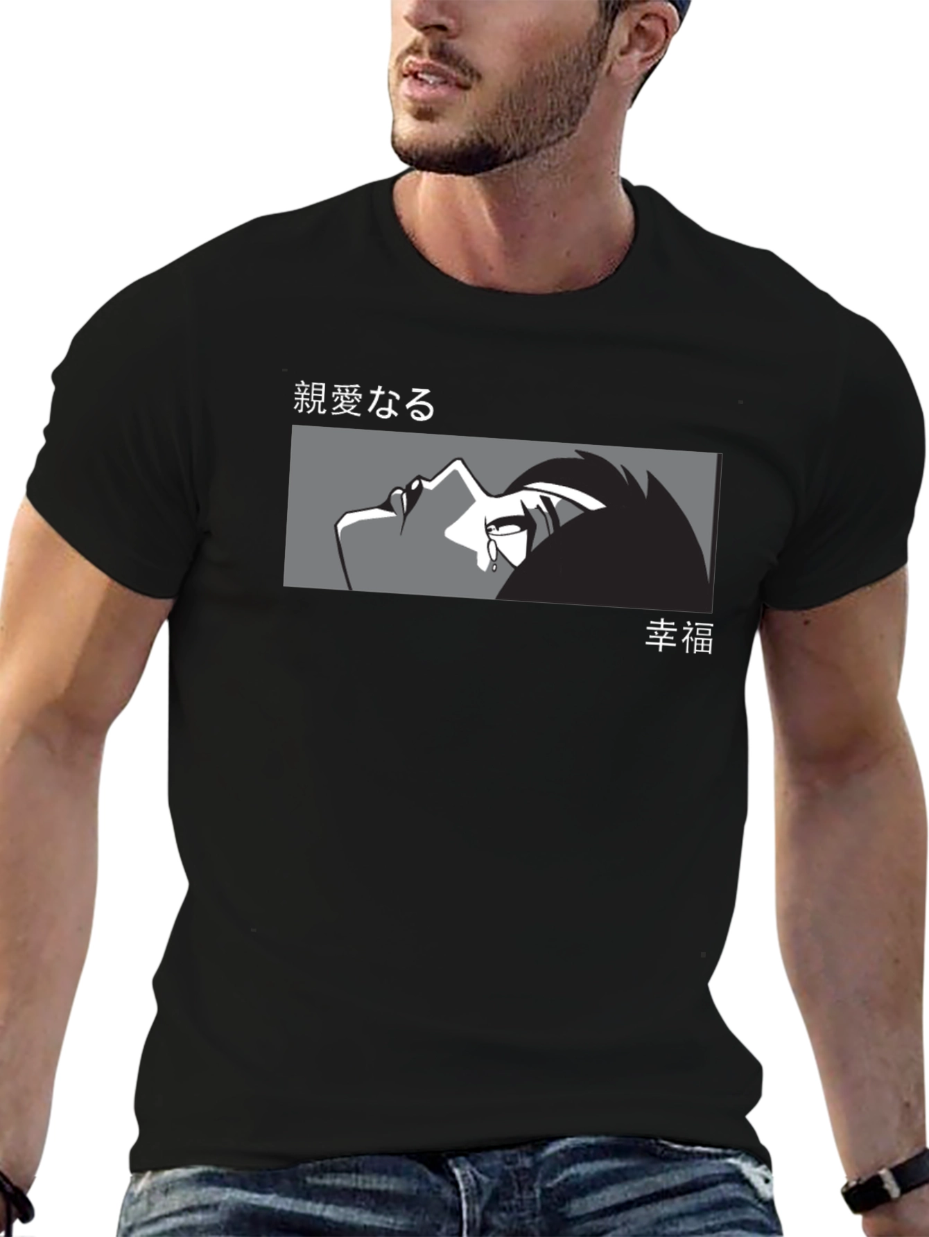 Anime Graphic Tee - Unisex Black T-Shirt