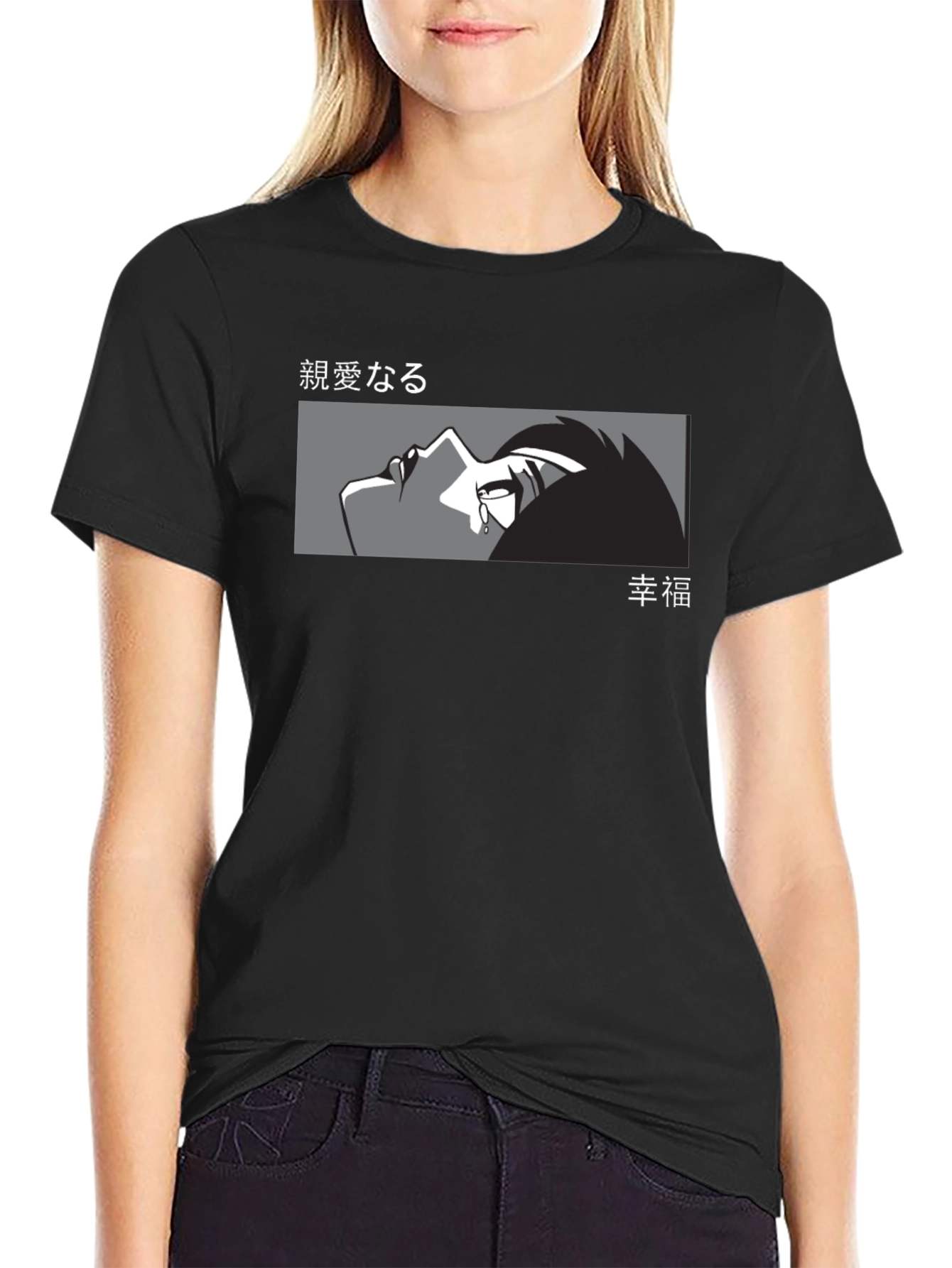Anime Graphic Tee - Unisex Black T-Shirt