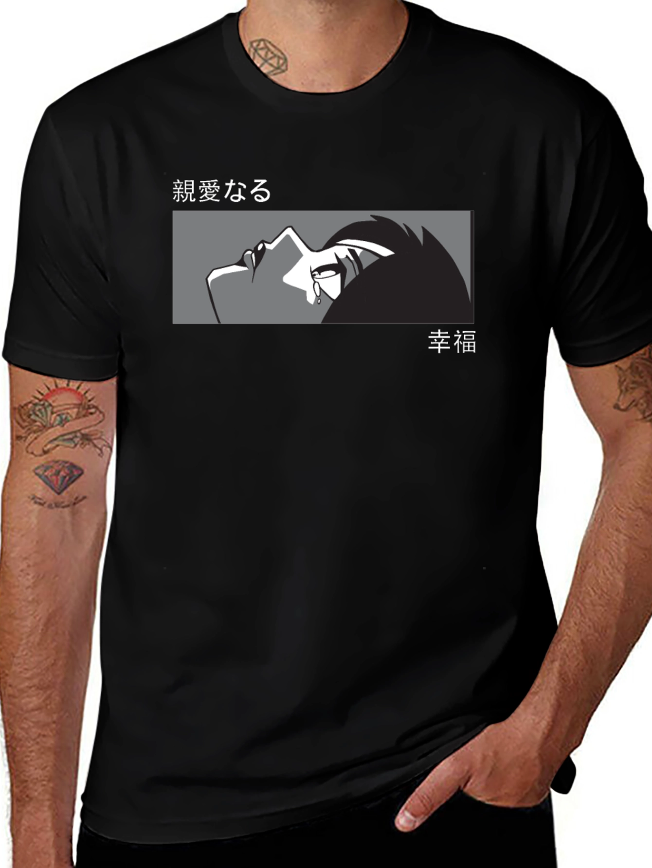 Anime Graphic Tee - Unisex Black T-Shirt