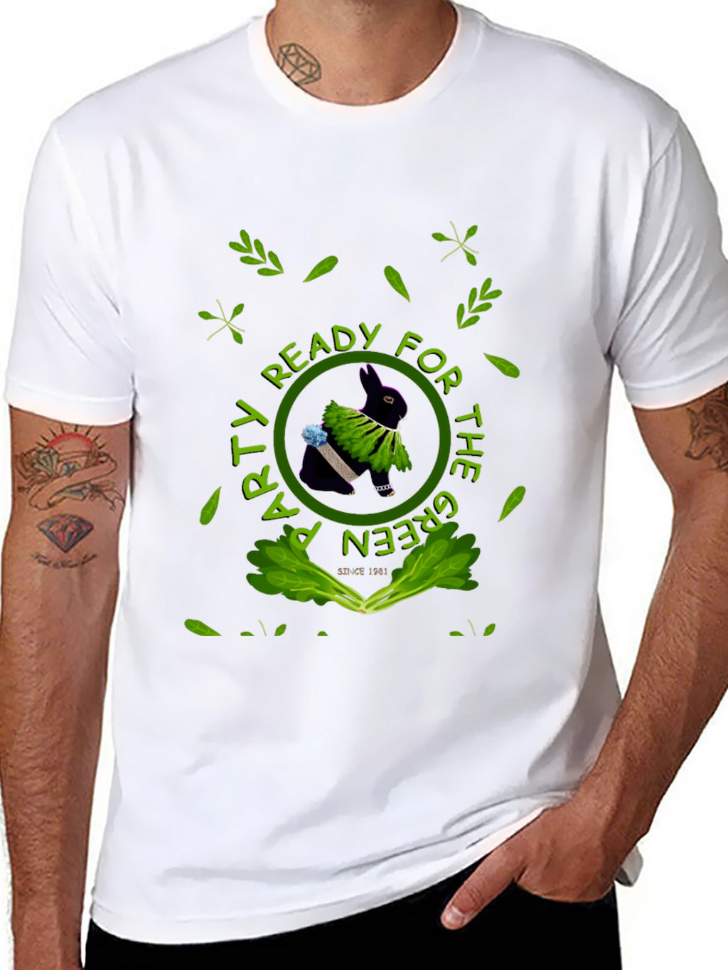 Green Party Rabbit Tee