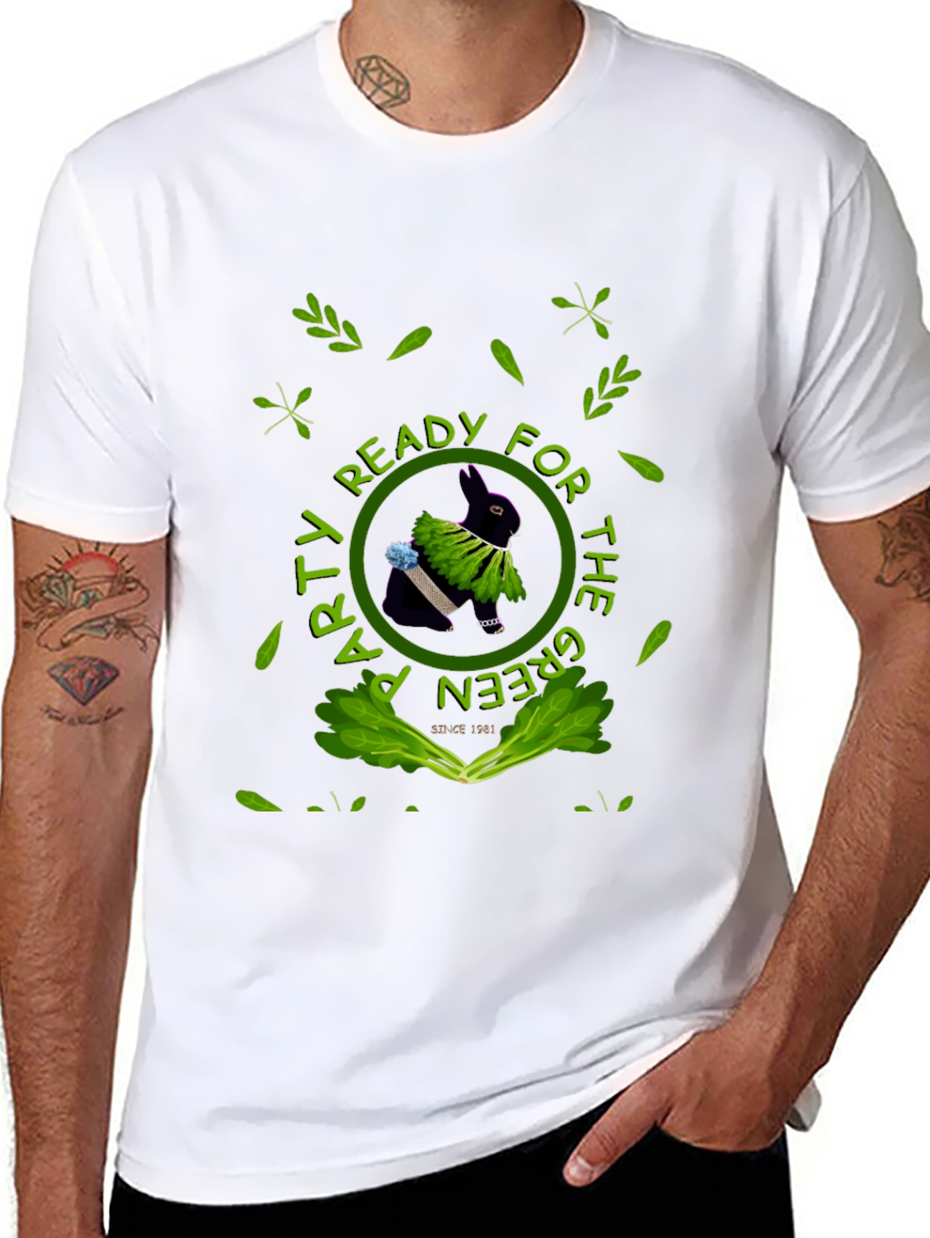 Green Party Rabbit Tee