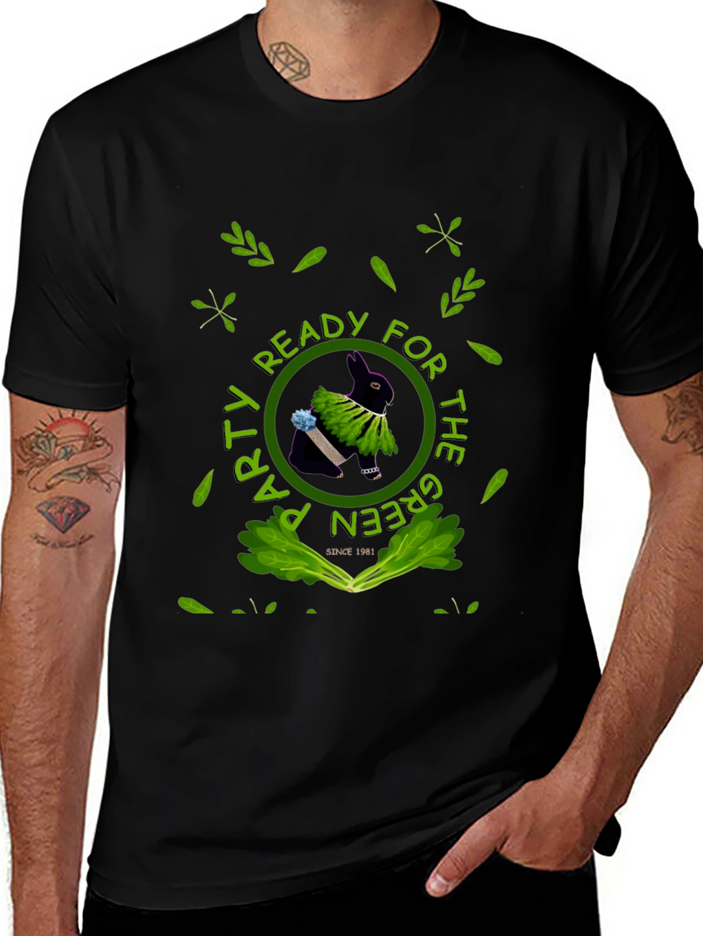 Green Party Rabbit Tee