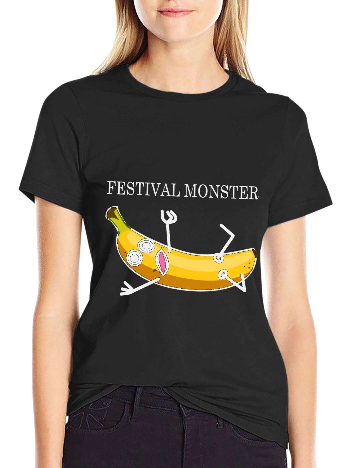Festival Monster Banana Graphic T-Shirt