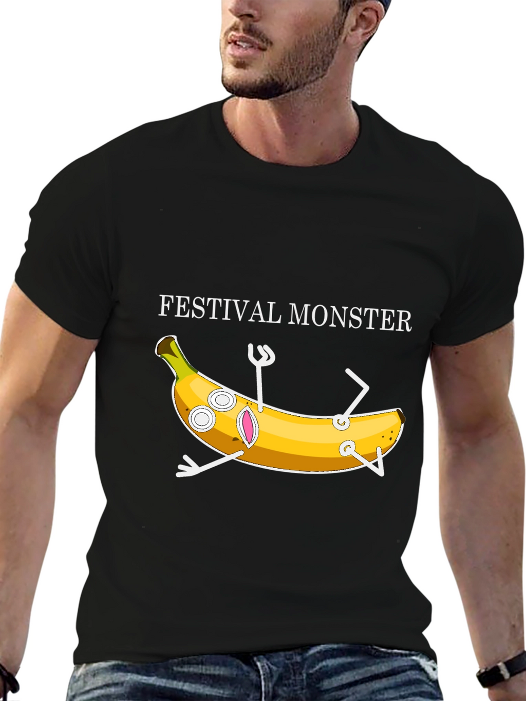 Festival Monster Banana Graphic T-Shirt