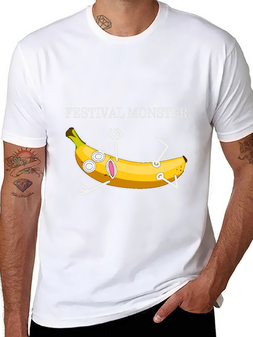 Festival Monster Banana Graphic T-Shirt