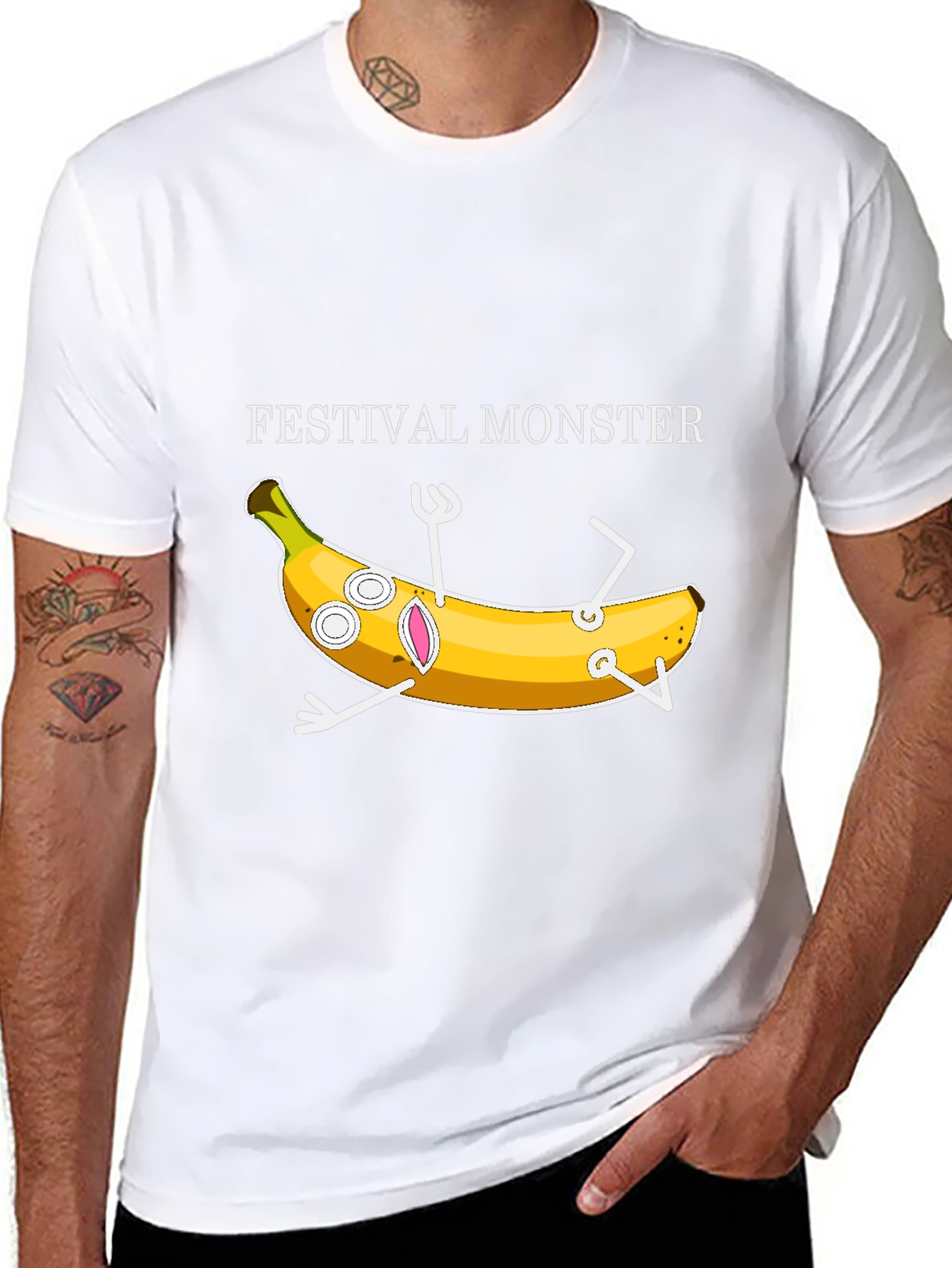 Festival Monster Banana Graphic T-Shirt