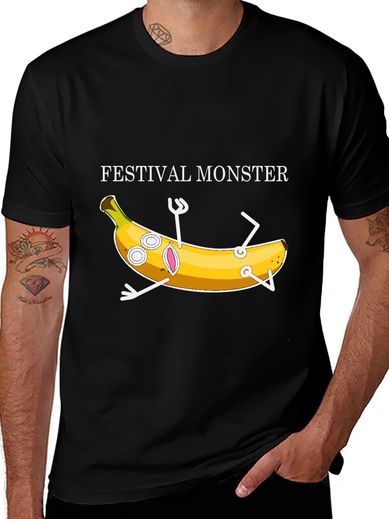 Festival Monster Banana Graphic T-Shirt