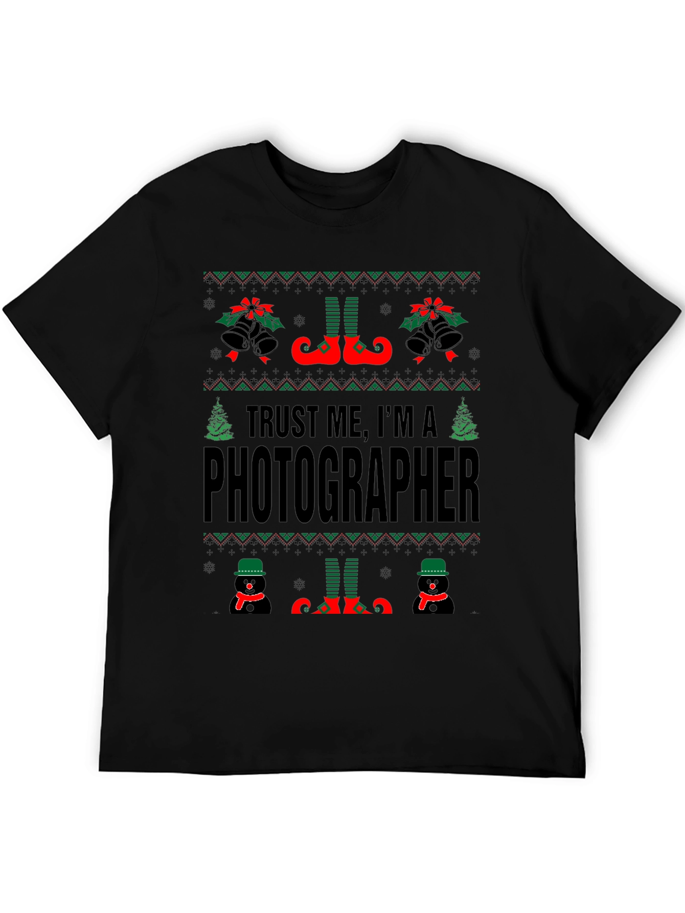 Funny Ugly Christmas Photographer T-Shirt