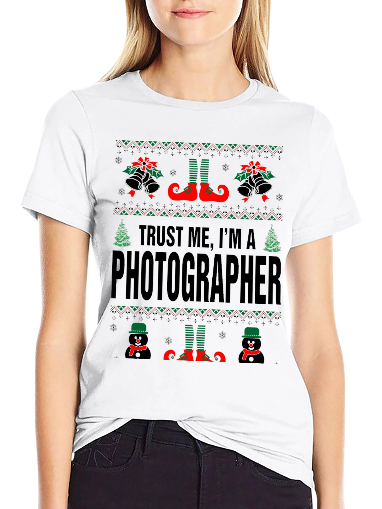 Funny Ugly Christmas Photographer T-Shirt