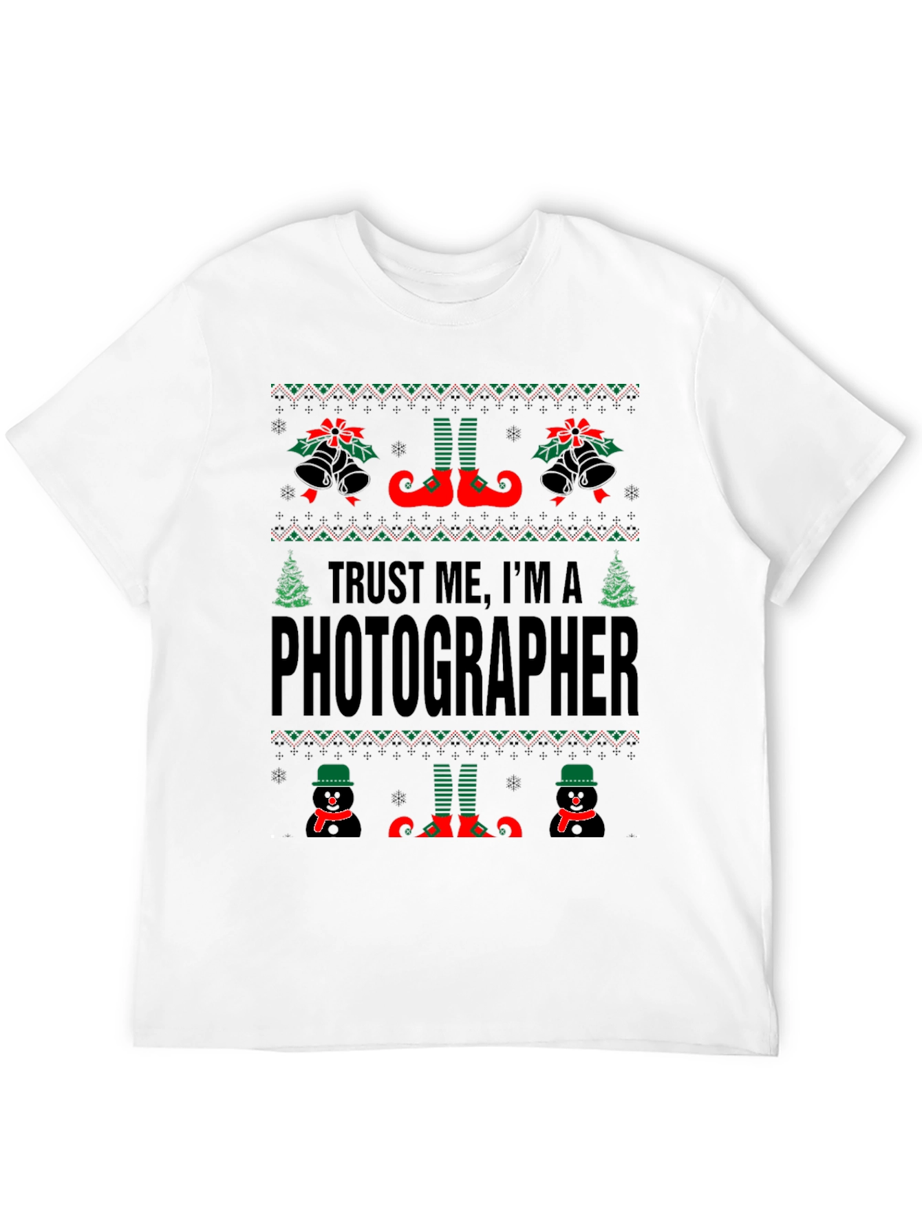Funny Ugly Christmas Photographer T-Shirt