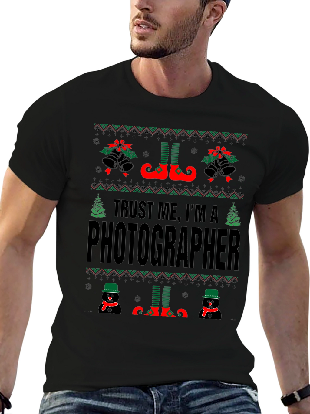 Funny Ugly Christmas Photographer T-Shirt