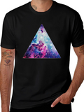 Cosmic Triangle Graphic Tee - Black