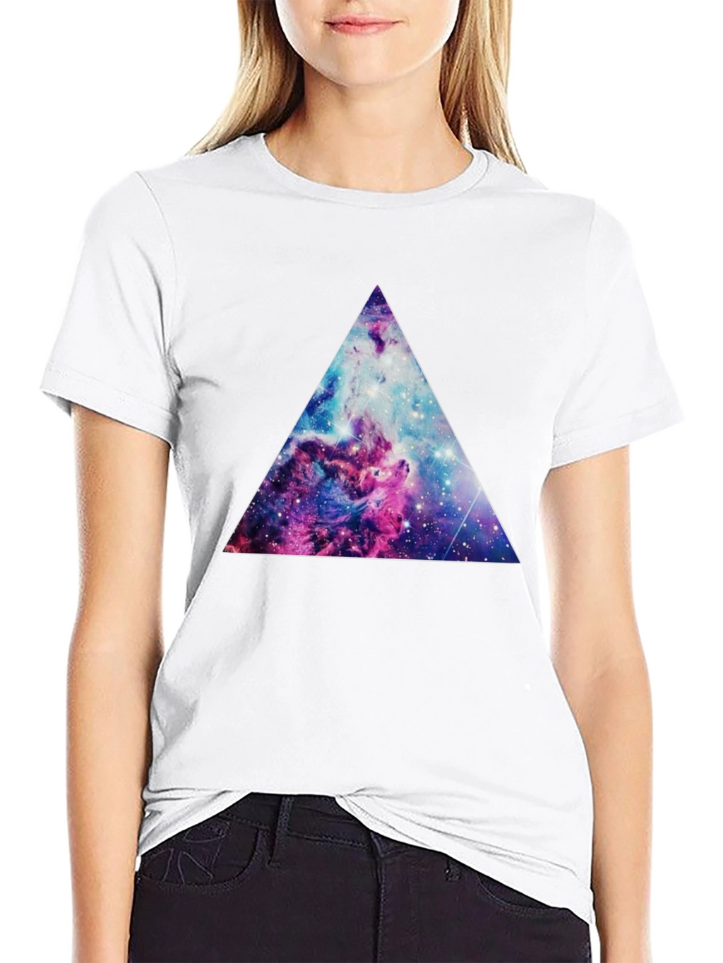 Cosmic Triangle Graphic Tee - Black
