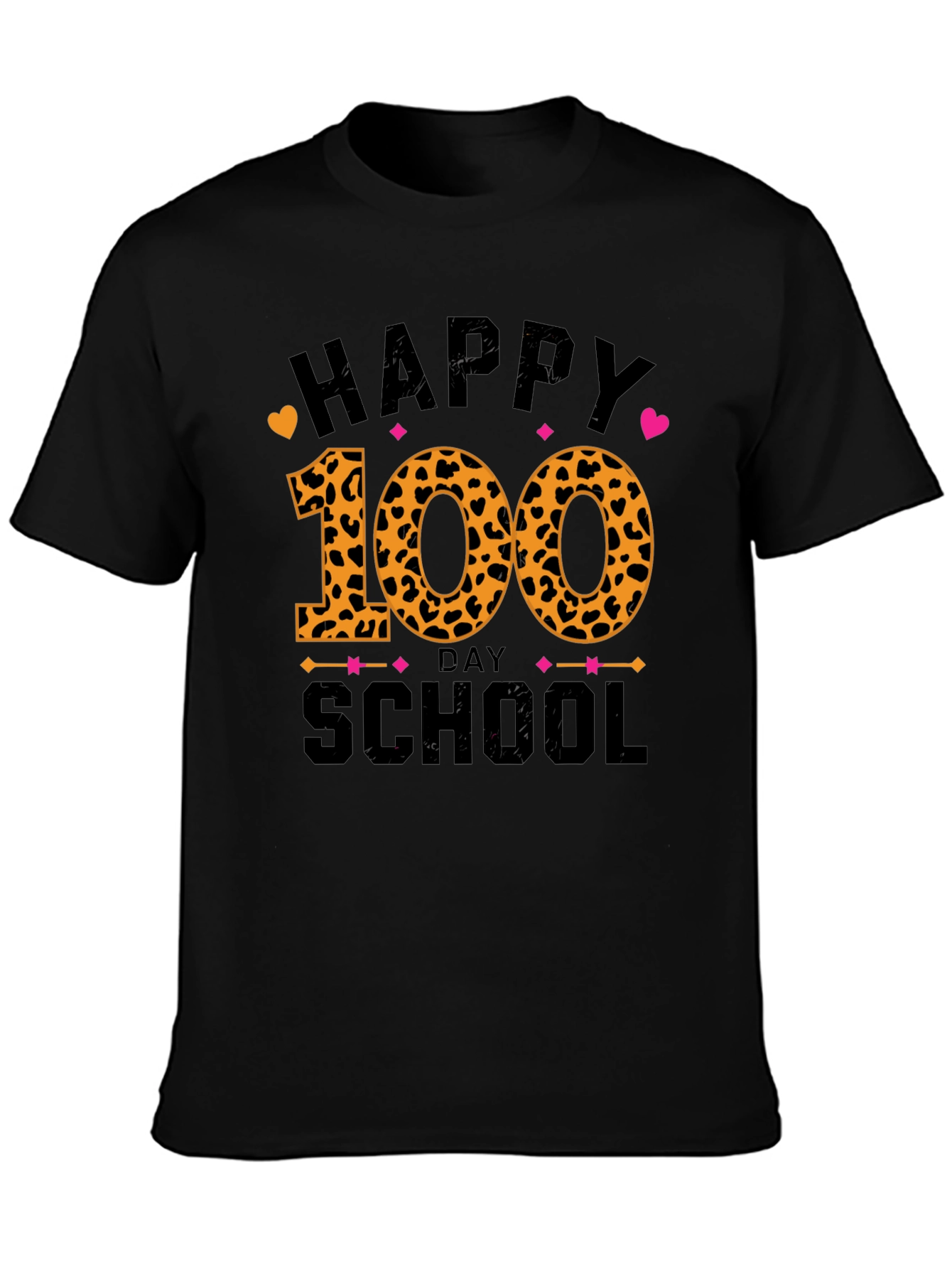 Happy 100th Day of School T-Shirt Leopard Print