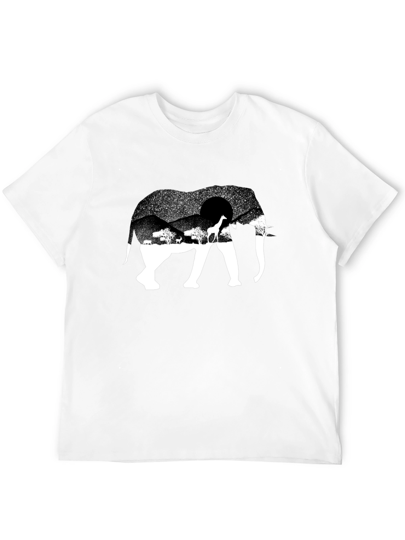 Elephant Safari Graphic Tee - Black