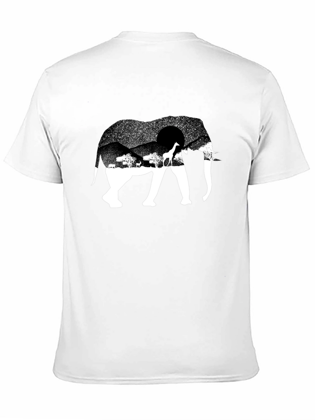 Elephant Safari Graphic Tee - Black