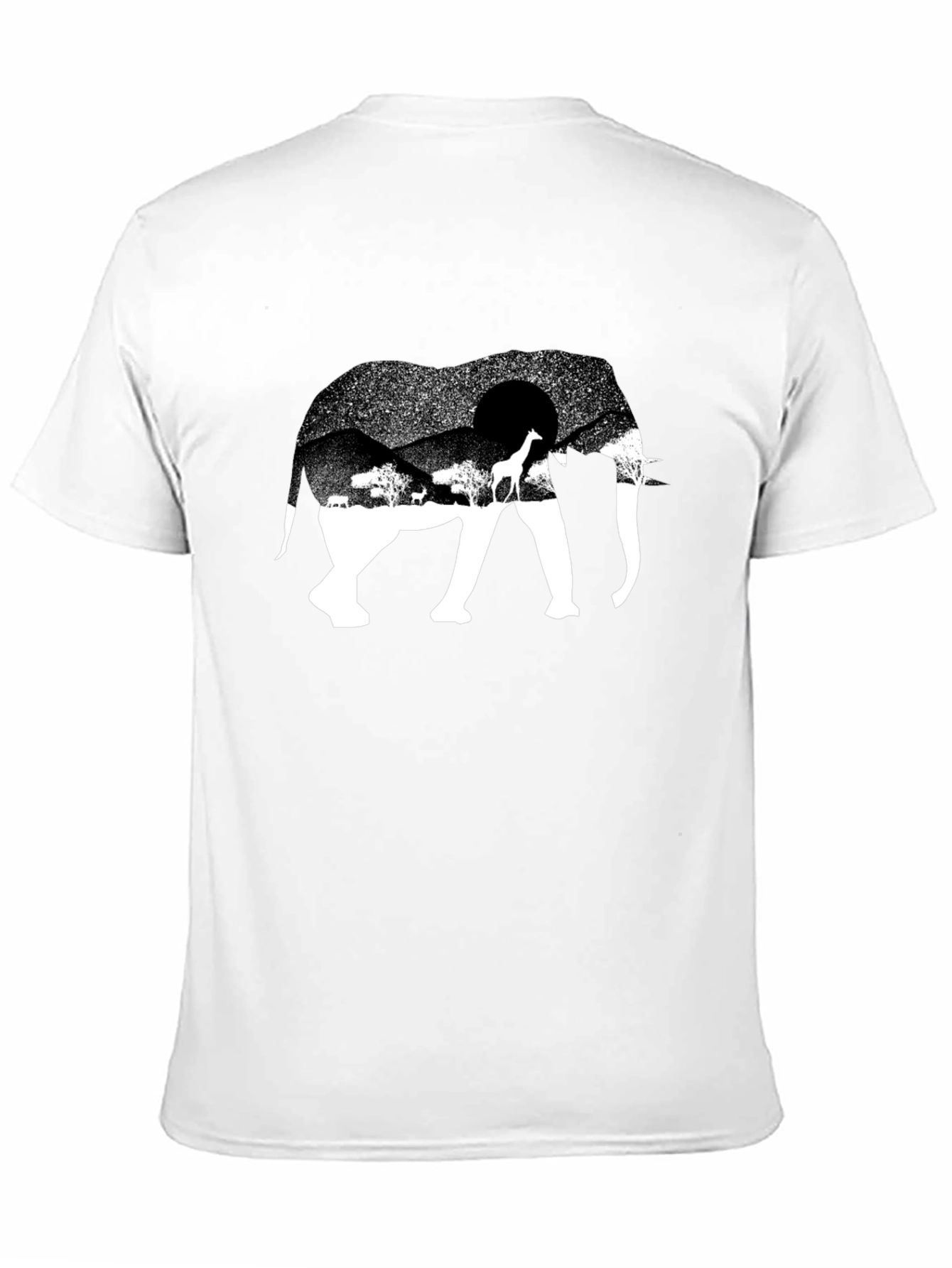 Elephant Safari Graphic Tee - Black
