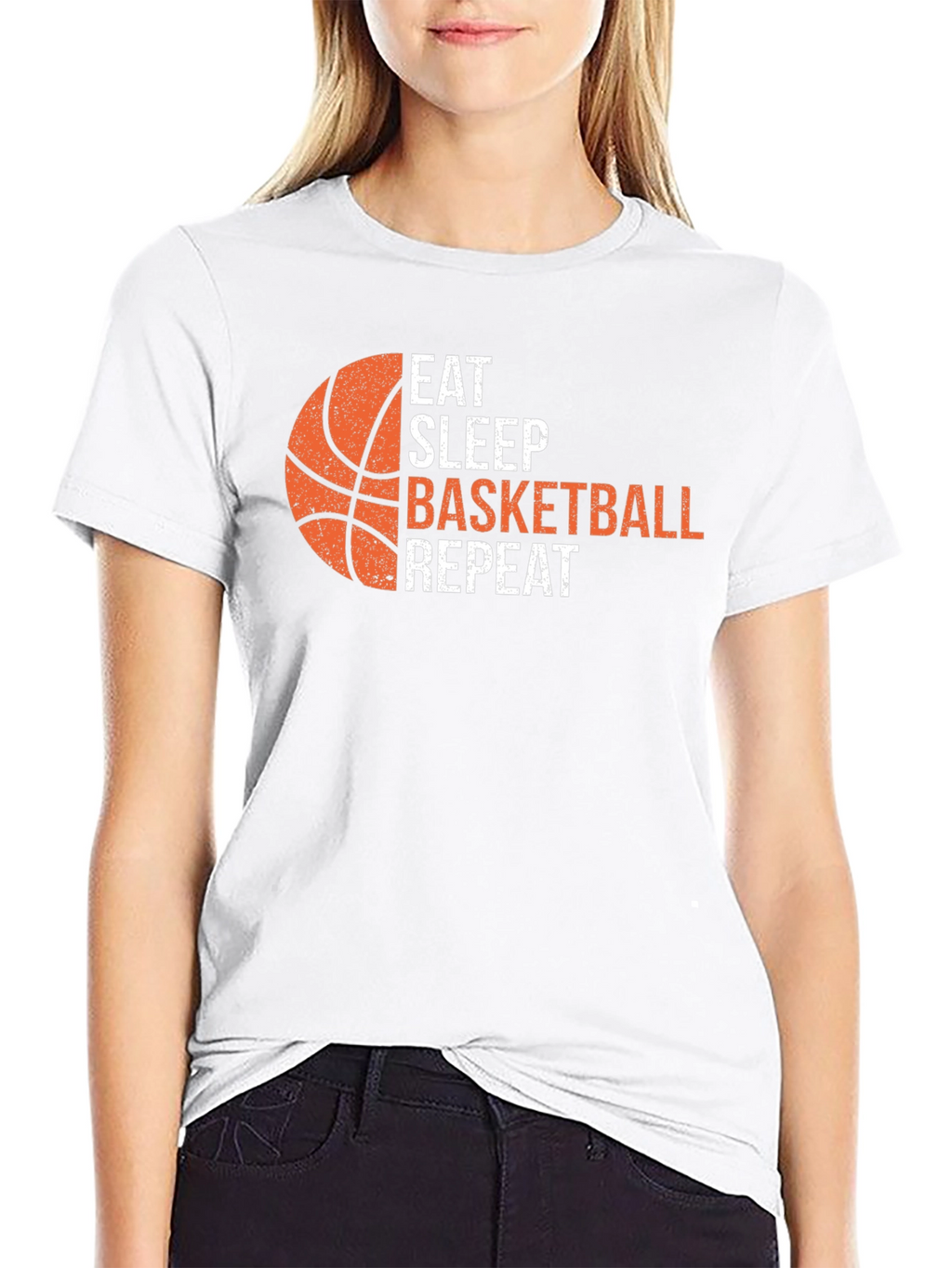 Eat Sleep Basketball Repeat Graphic Tee