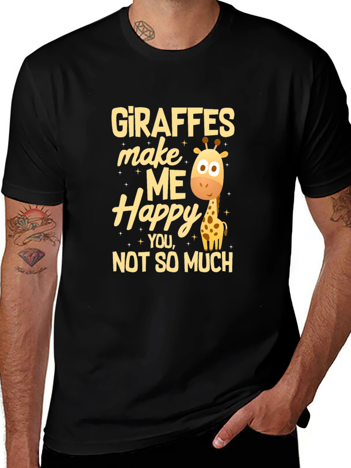 Giraffe Lover T-Shirt - Giraffes Make Me Happy Tee