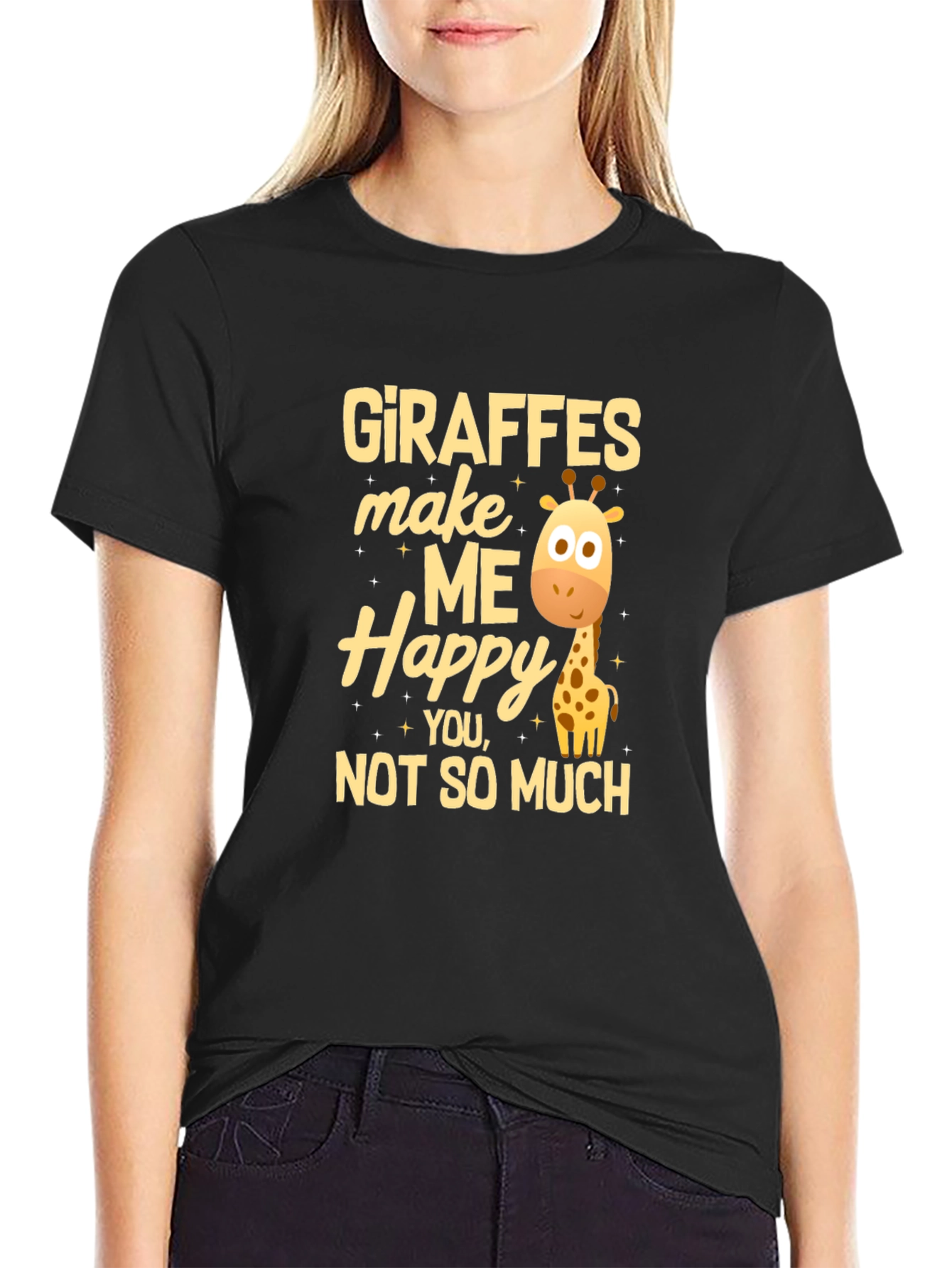 Giraffe Lover T-Shirt - Giraffes Make Me Happy Tee