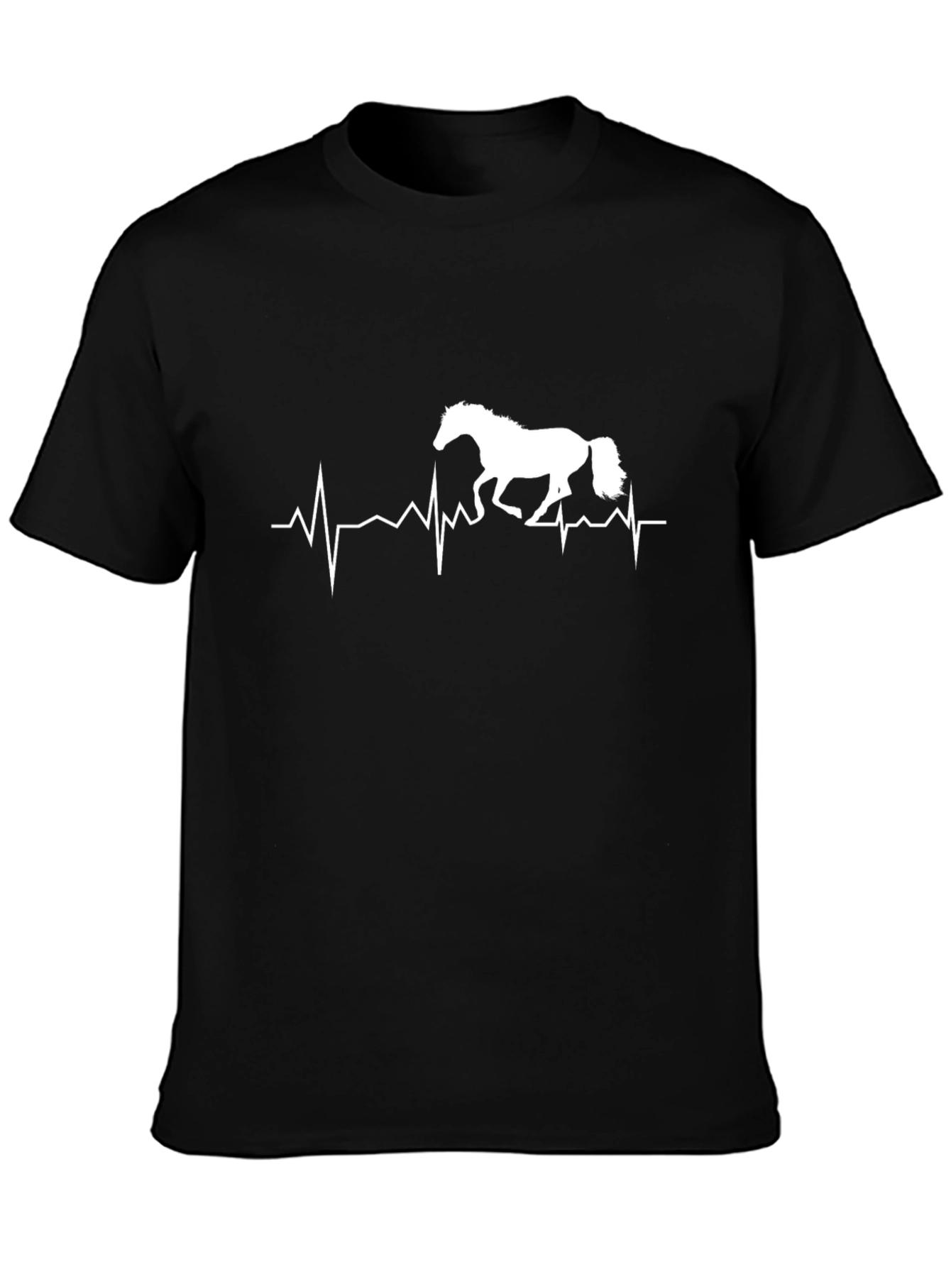 Horse Heartbeat Graphic Tee - Equestrian Lovers T-Shirt