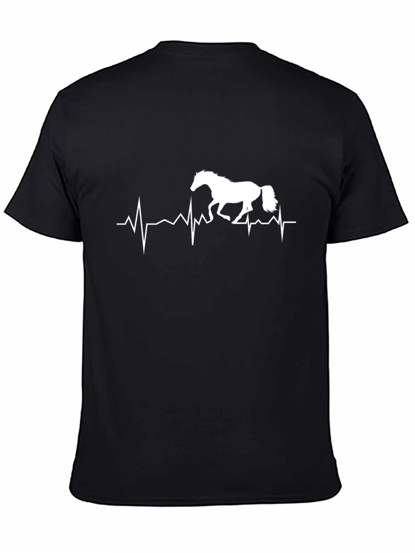 Horse Heartbeat Graphic Tee - Equestrian Lovers T-Shirt