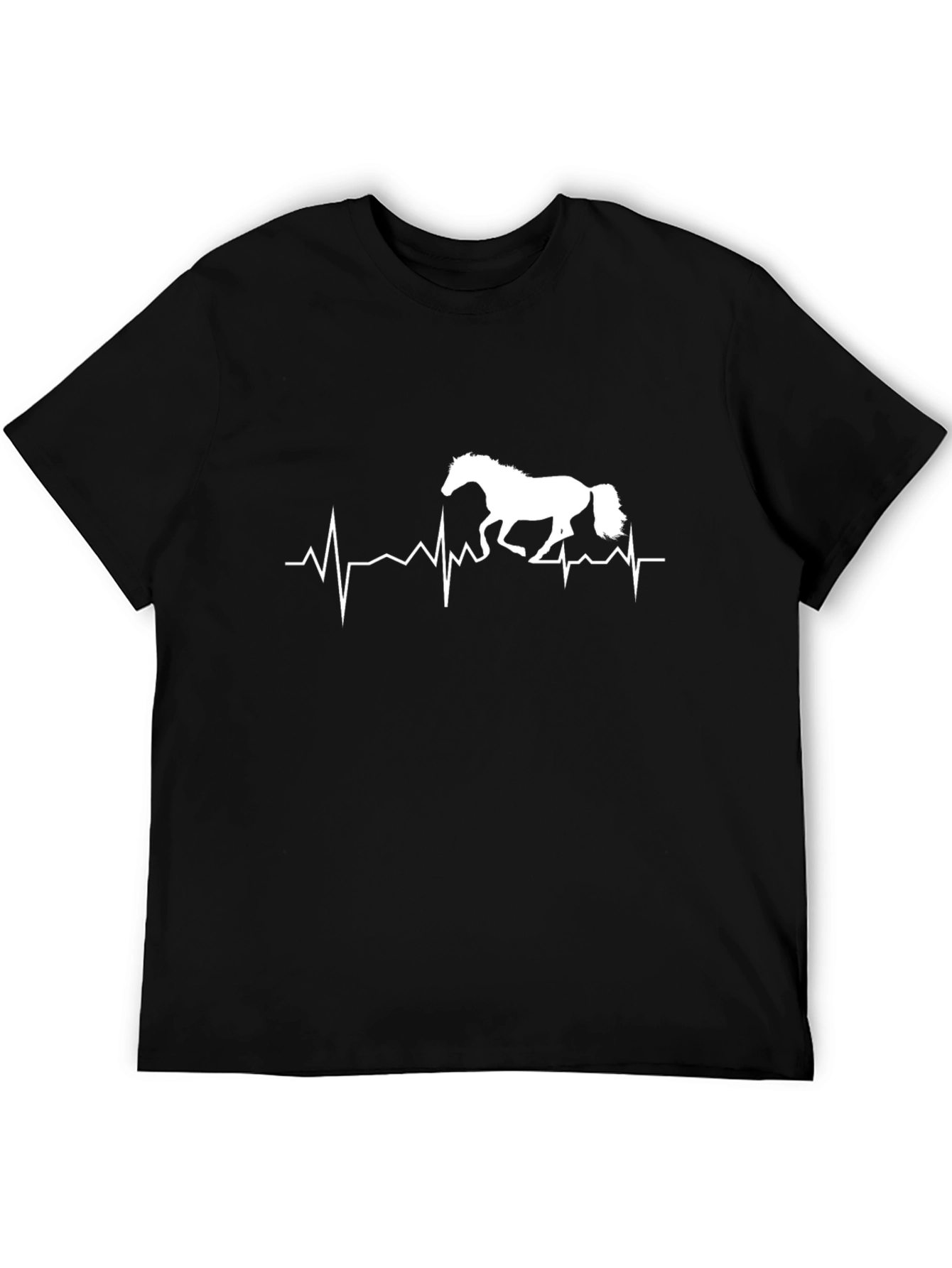 Horse Heartbeat Graphic Tee - Equestrian Lovers T-Shirt