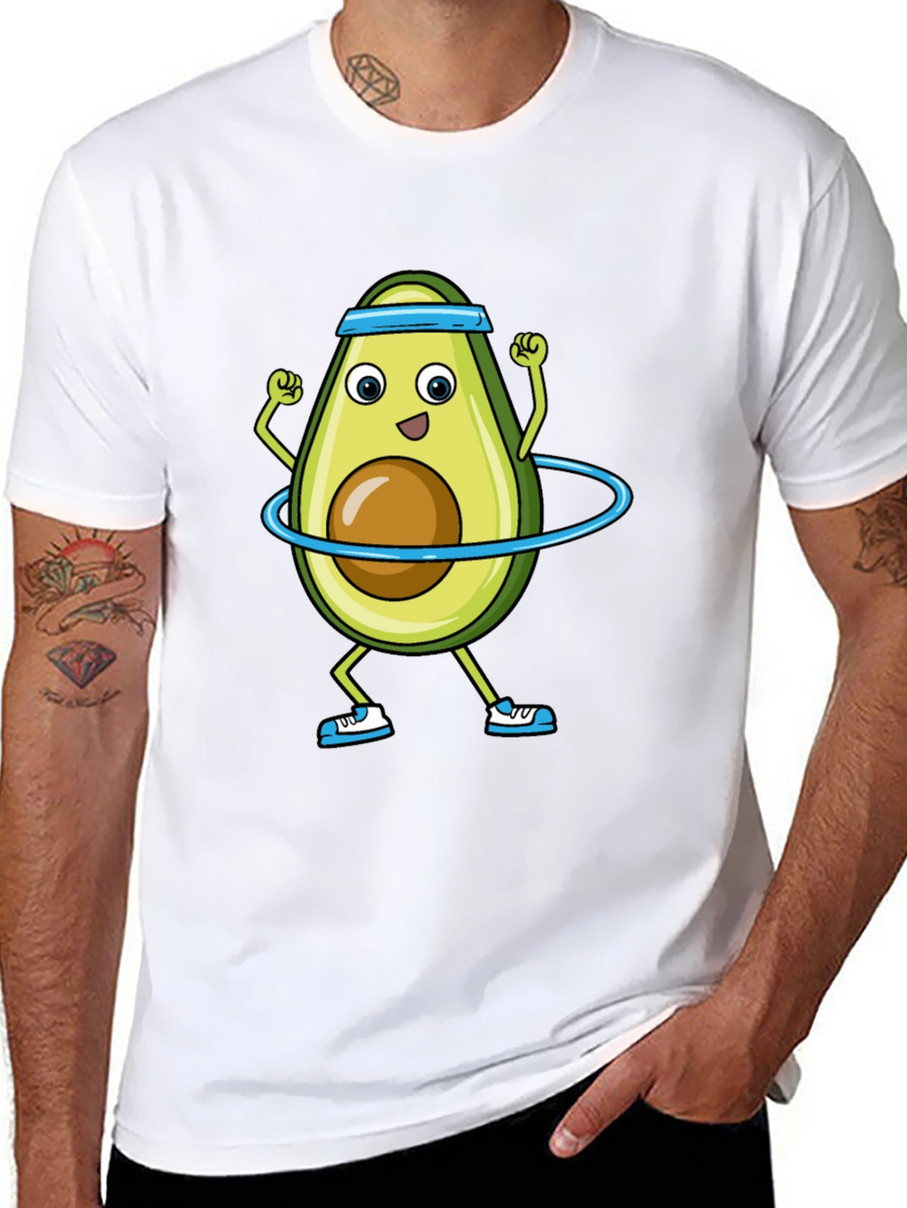 Funny Avocado Hula Hoop T-Shirt