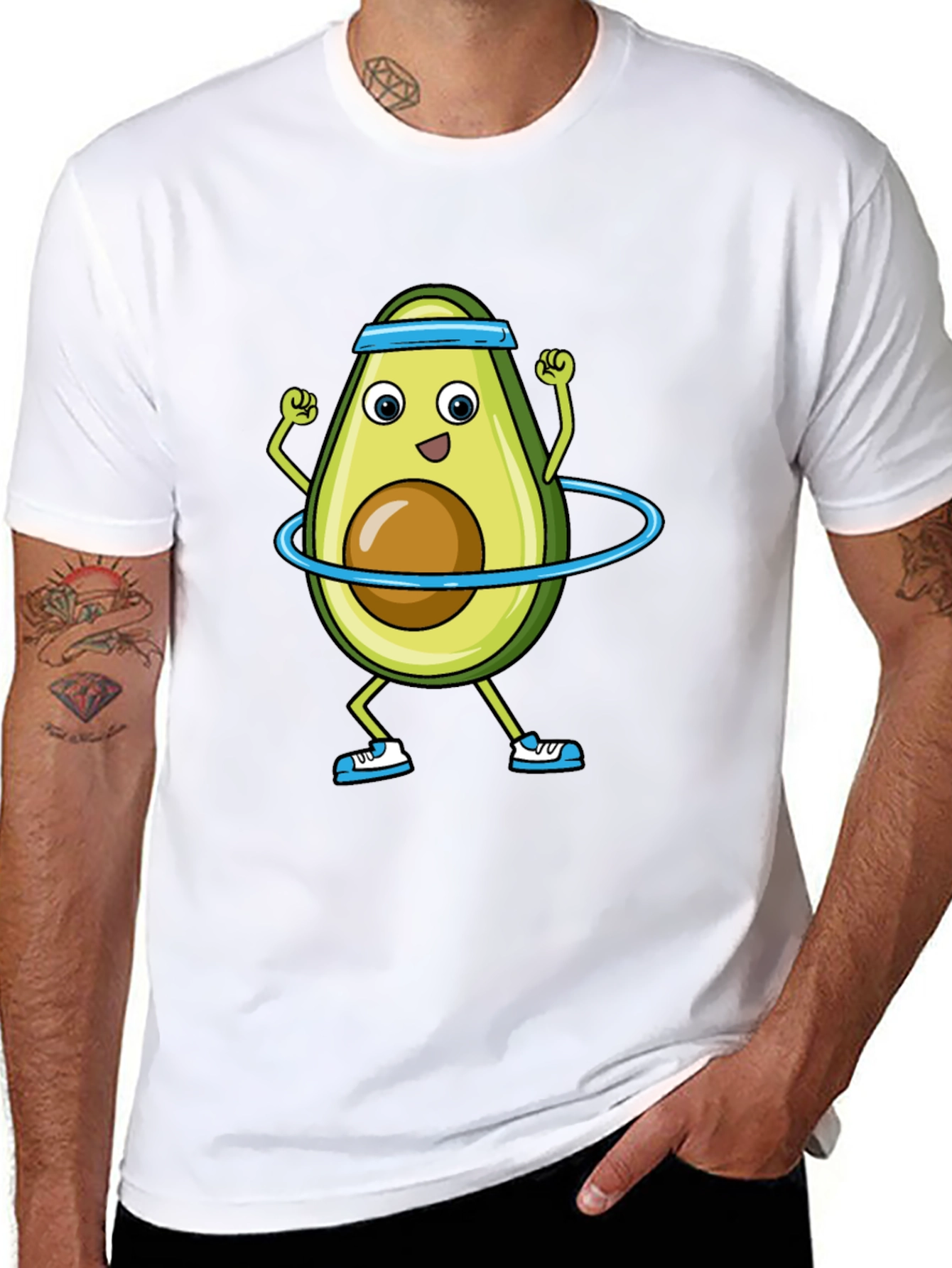 Funny Avocado Hula Hoop T-Shirt