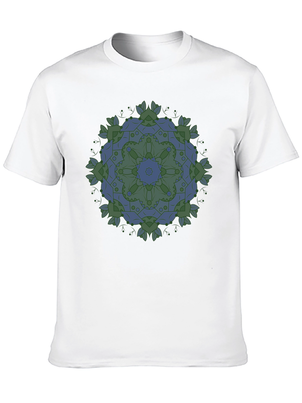 Geometric Mandala Print Black T-Shirt
