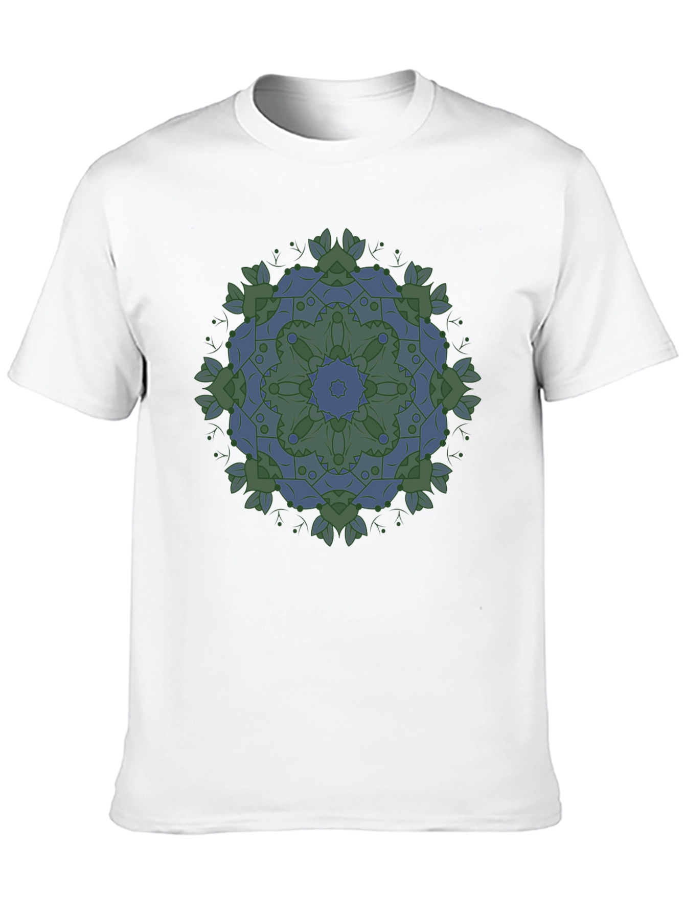 Geometric Mandala Print Black T-Shirt