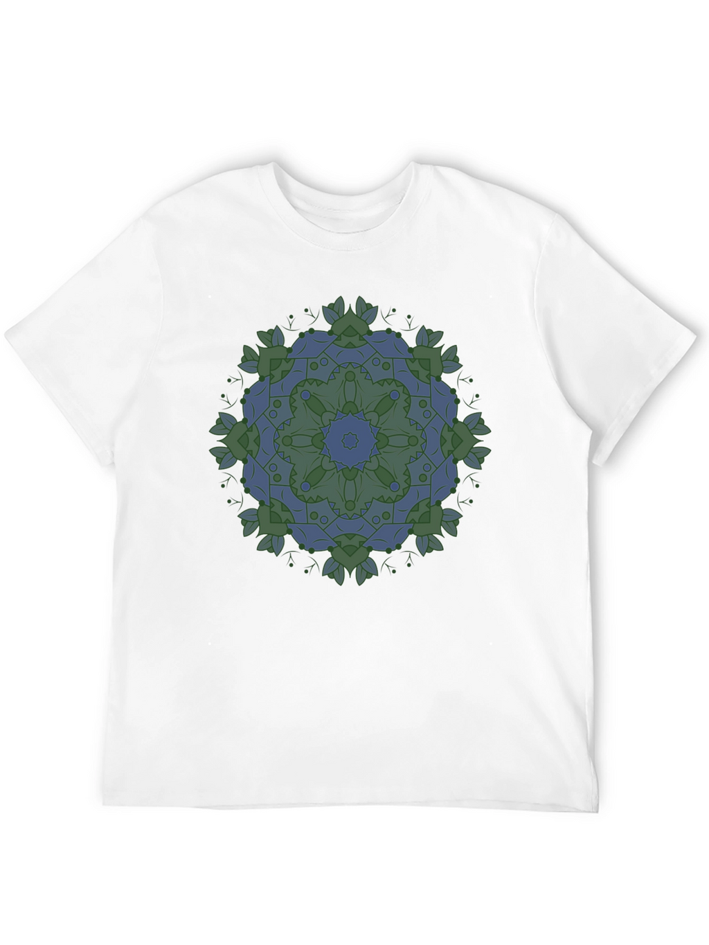 Geometric Mandala Print Black T-Shirt