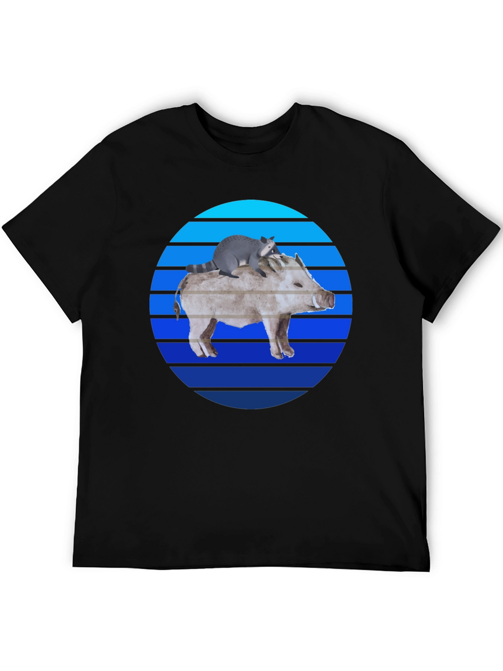 Boar and Raccoon Sunset Tee