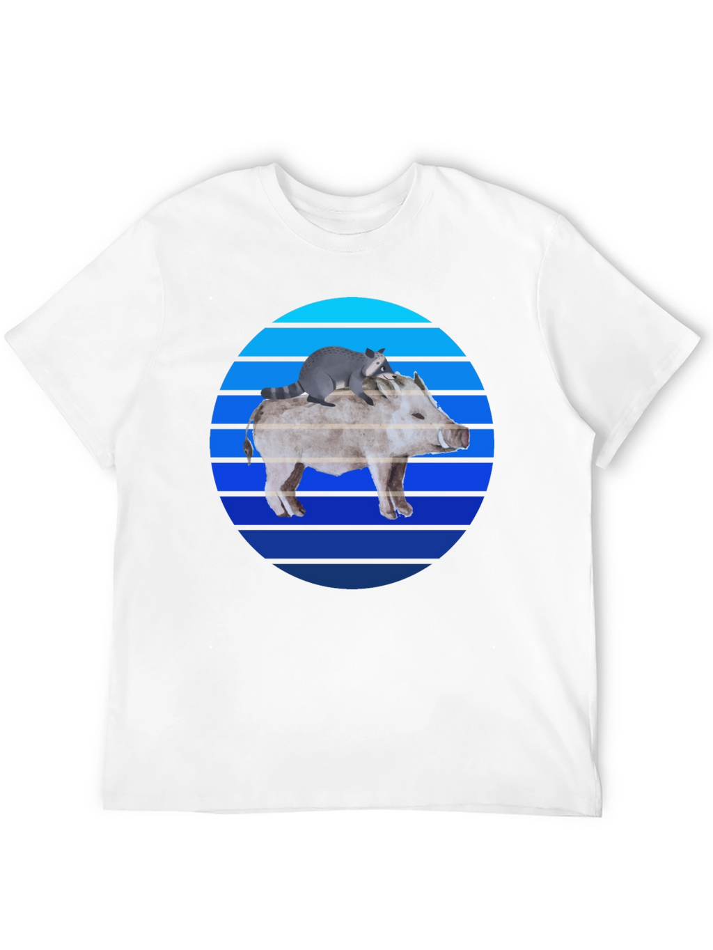 Boar and Raccoon Sunset Tee