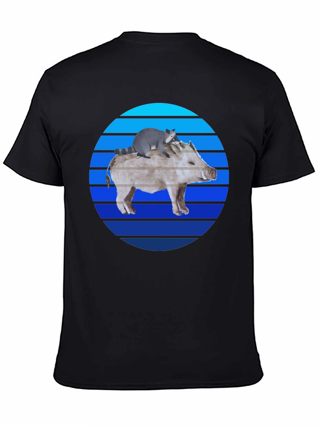 Boar and Raccoon Sunset Tee