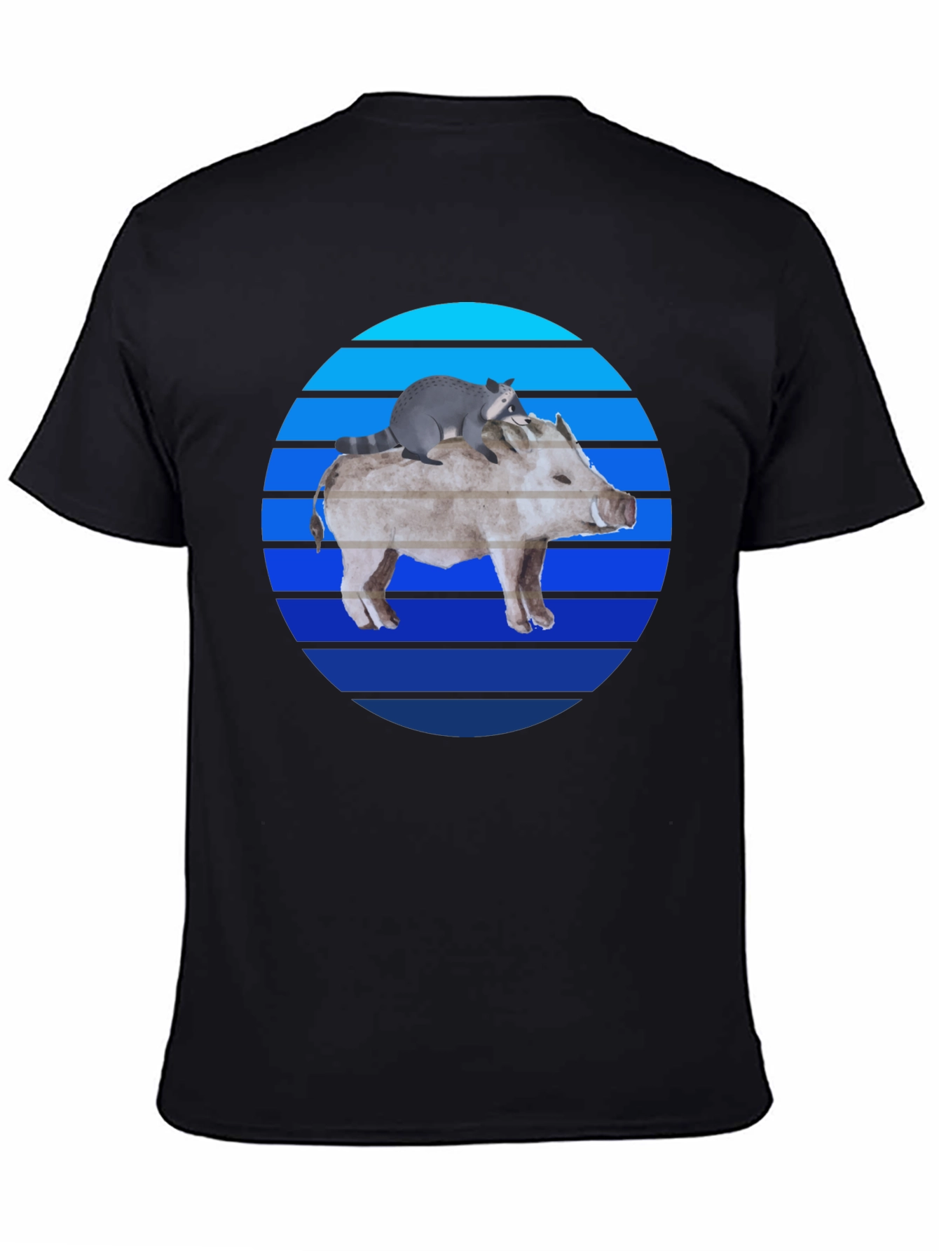 Boar and Raccoon Sunset Tee
