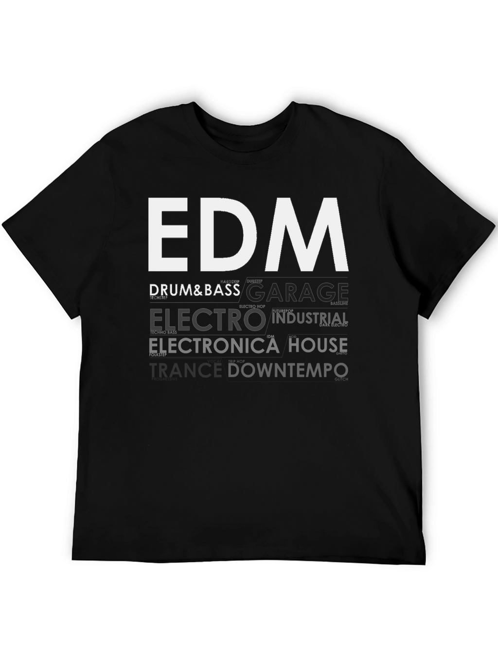 EDM Music Genres Graphic T-Shirt