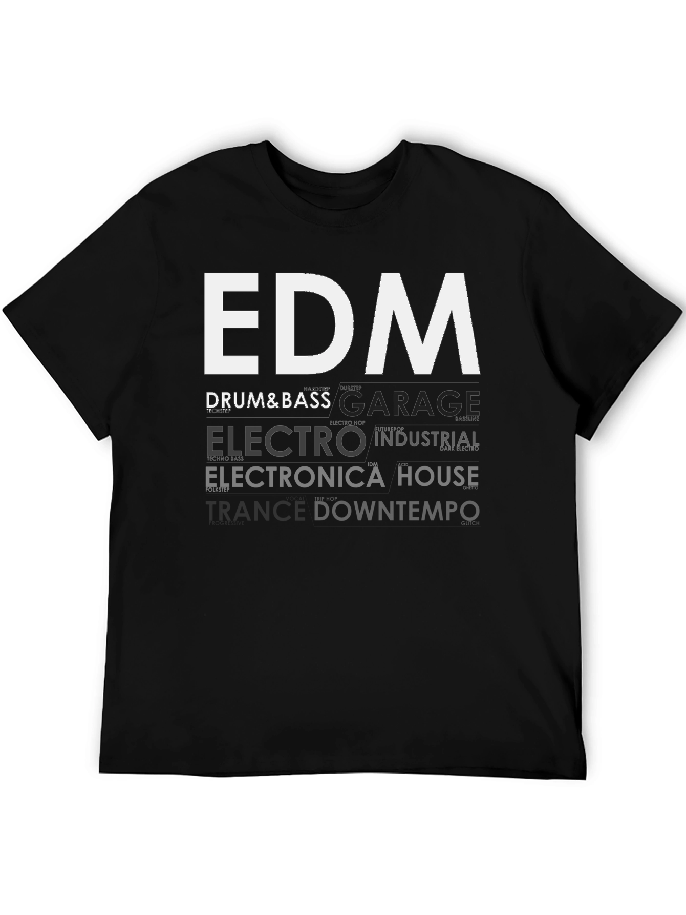 EDM Music Genres Graphic T-Shirt