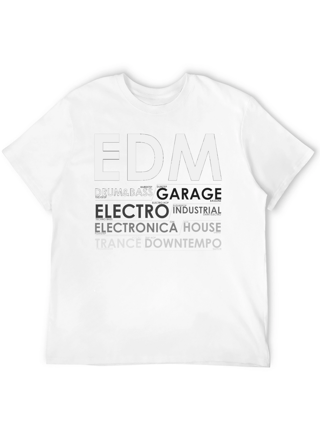 EDM Music Genres Graphic T-Shirt